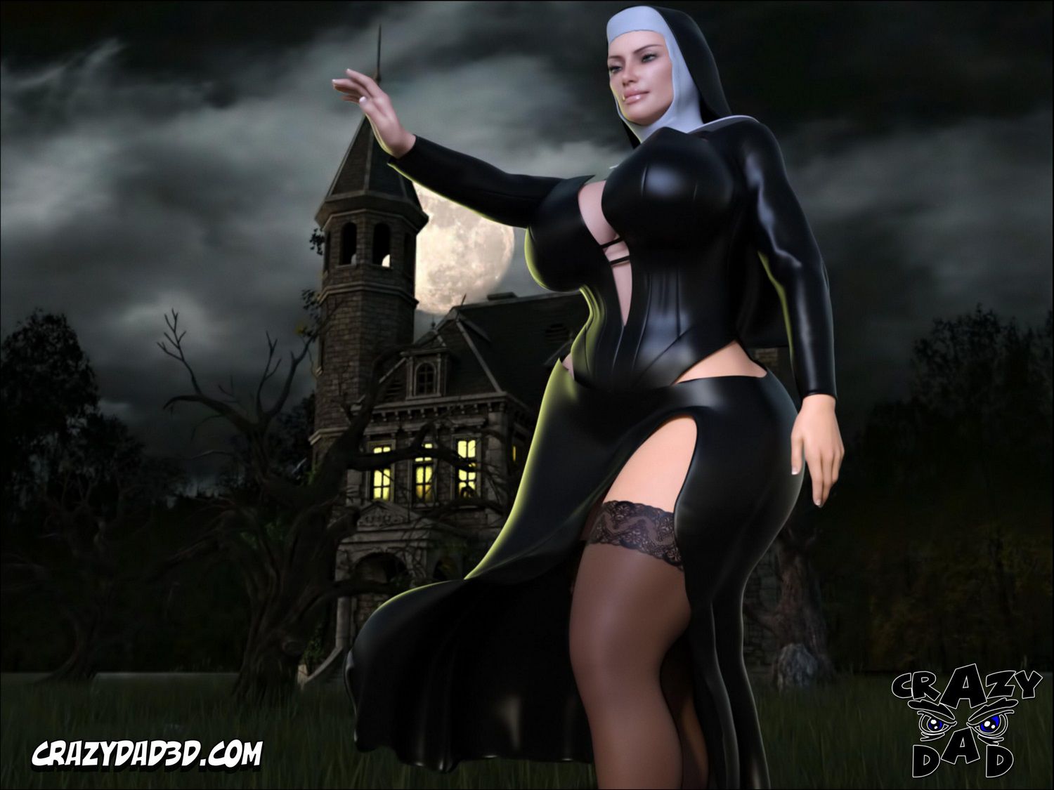 Evil Nun [CrazyDad3D] 2 . Evil Nun [CrazyDad3D] – page 35