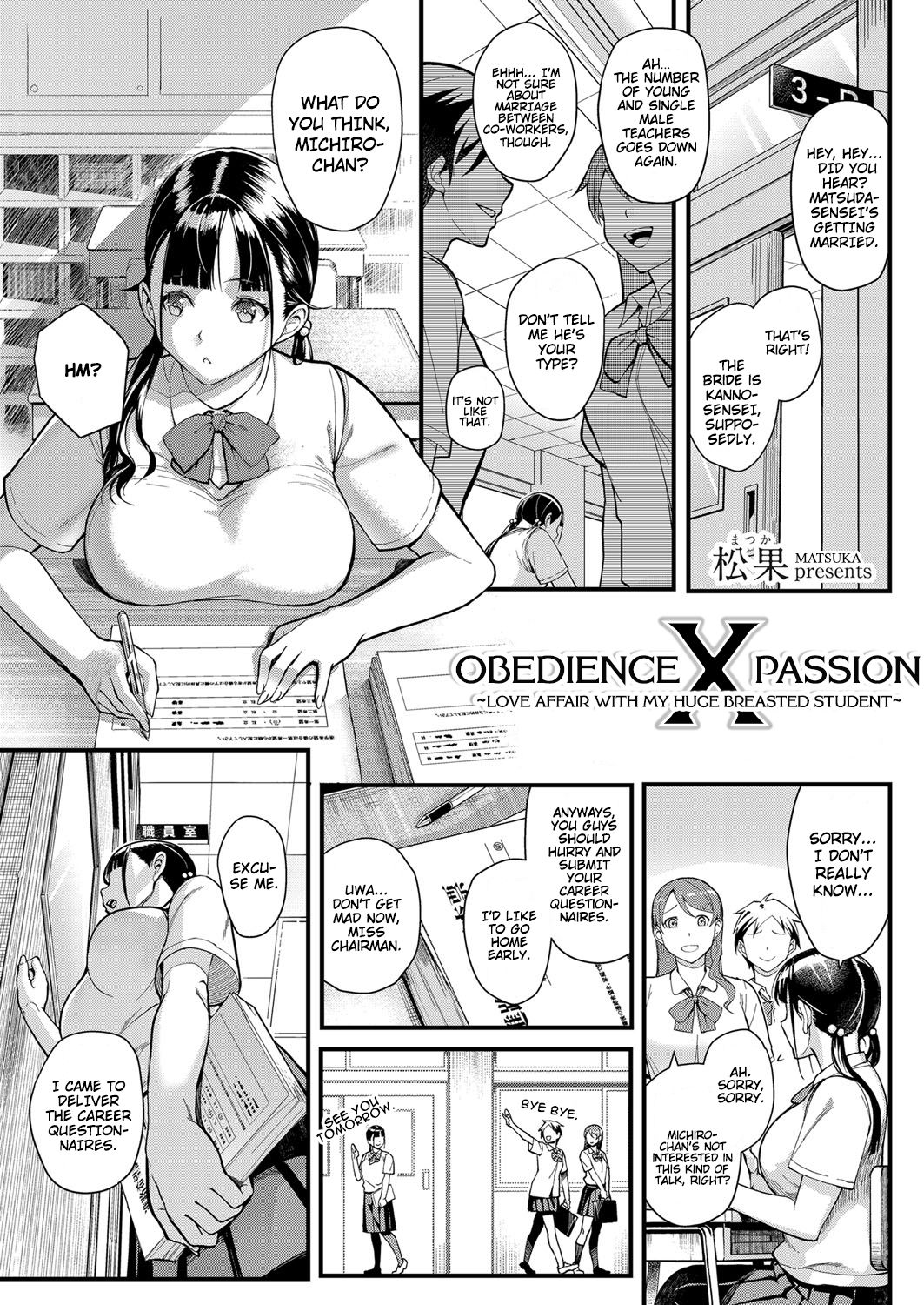 Obedience X Passion – Love Affair With My Huge Breasted Student [Matsuka] 1 . Obedience X Passion  - Chapter 1 Love Affair With My Huge Breasted Student [Matsuka] – page 1