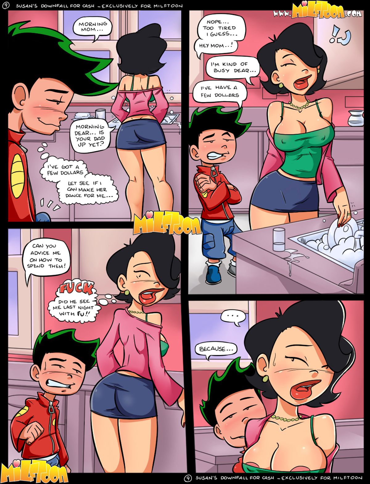 Susan’s Downfall For Cash (American Dragon: Jake Long) [MILFToon] 1 . Susan's Downfall For Cash  - Chapter 1 (American Dragon: Jake Long) [MILFToon] – page 9