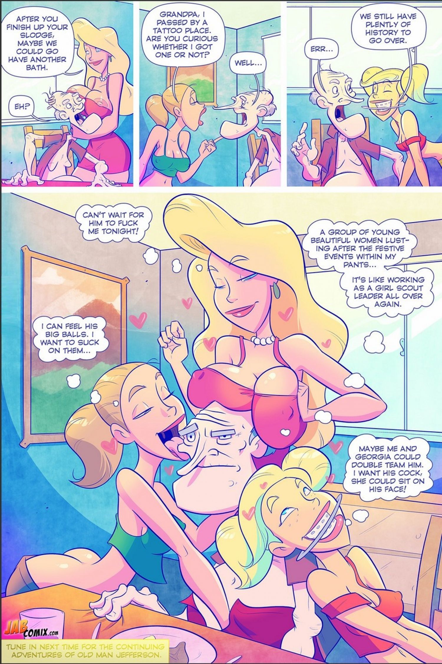 Grumpy Old Man Jefferson [JABComix] 3 . Grumpy Old Man Jefferson - Quality Time With The Granddaughters - Chapter 3 [JABComix] – page 19