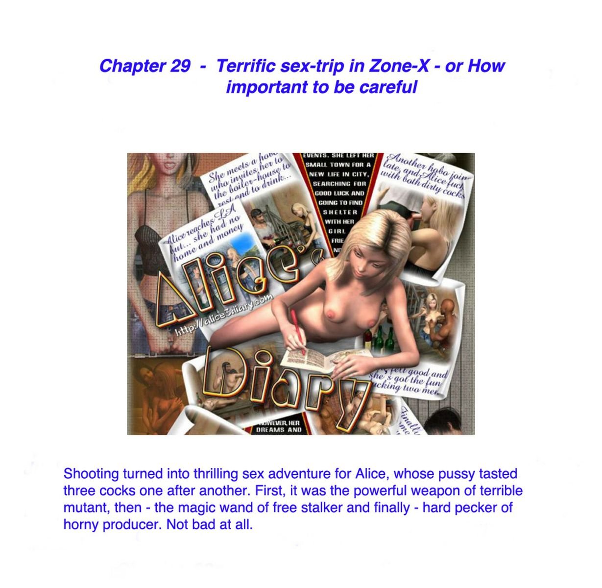 Alice’s Diary [Alice3Diary] Chapter 29 Terrific sextrip in ZoneX  or How important to be careful – page 62
