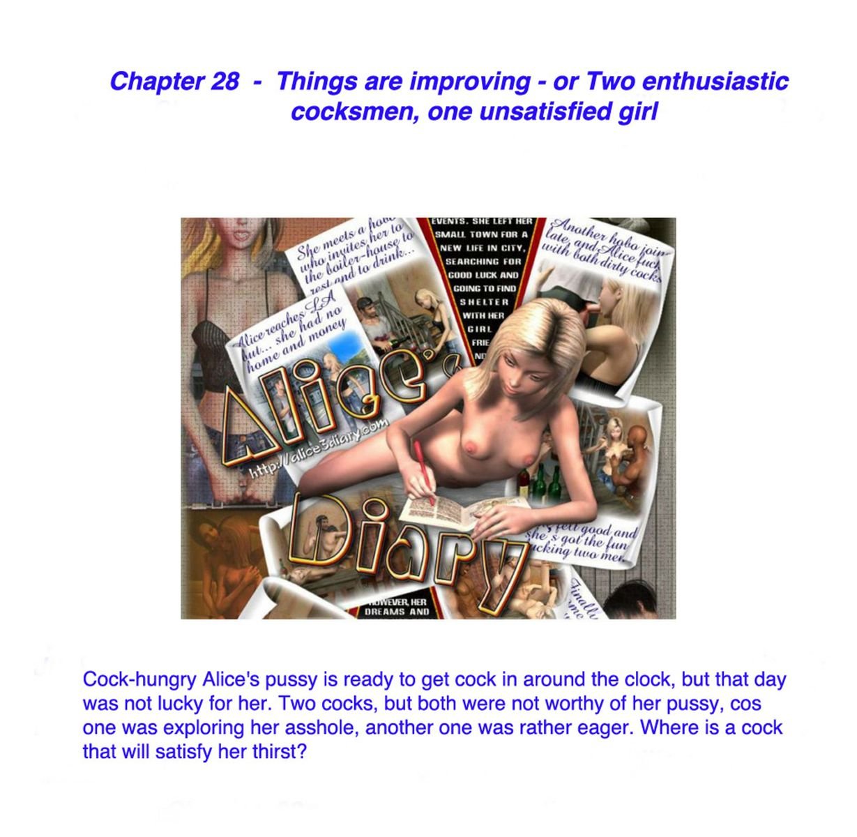Alice’s Diary [Alice3Diary] Chapter 28 Things are improving  or Two enthusiastic cocksmen one unsatisfied girl – page 41