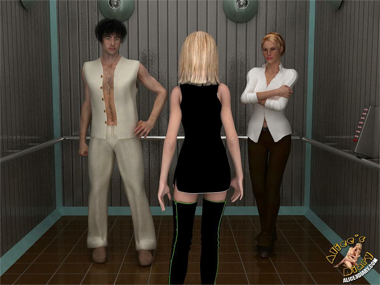 Alice’s Diary [Alice3Diary] Chapter 17 Wild threesome action in the elevator – page 1