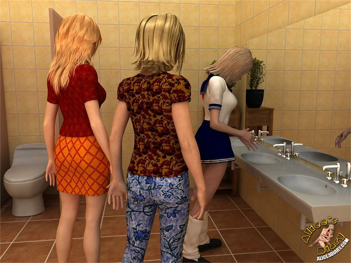Alice’s Diary [Alice3Diary] Chapter 40 Lesbian threesome in the toilet – page 2