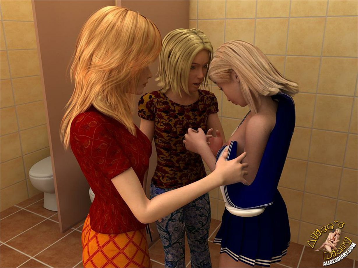 Alice’s Diary [Alice3Diary] Chapter 40 Lesbian threesome in the toilet – page 4