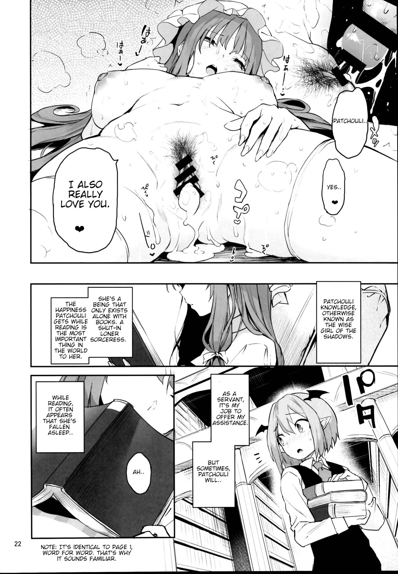 Inemuri Jouzu no Daitoshokan (Touhou Project) [Michiking] 1 . Inemuri Jouzu no Daitoshokan - Chapter 1 (Touhou Project) [Michiking] – page 22