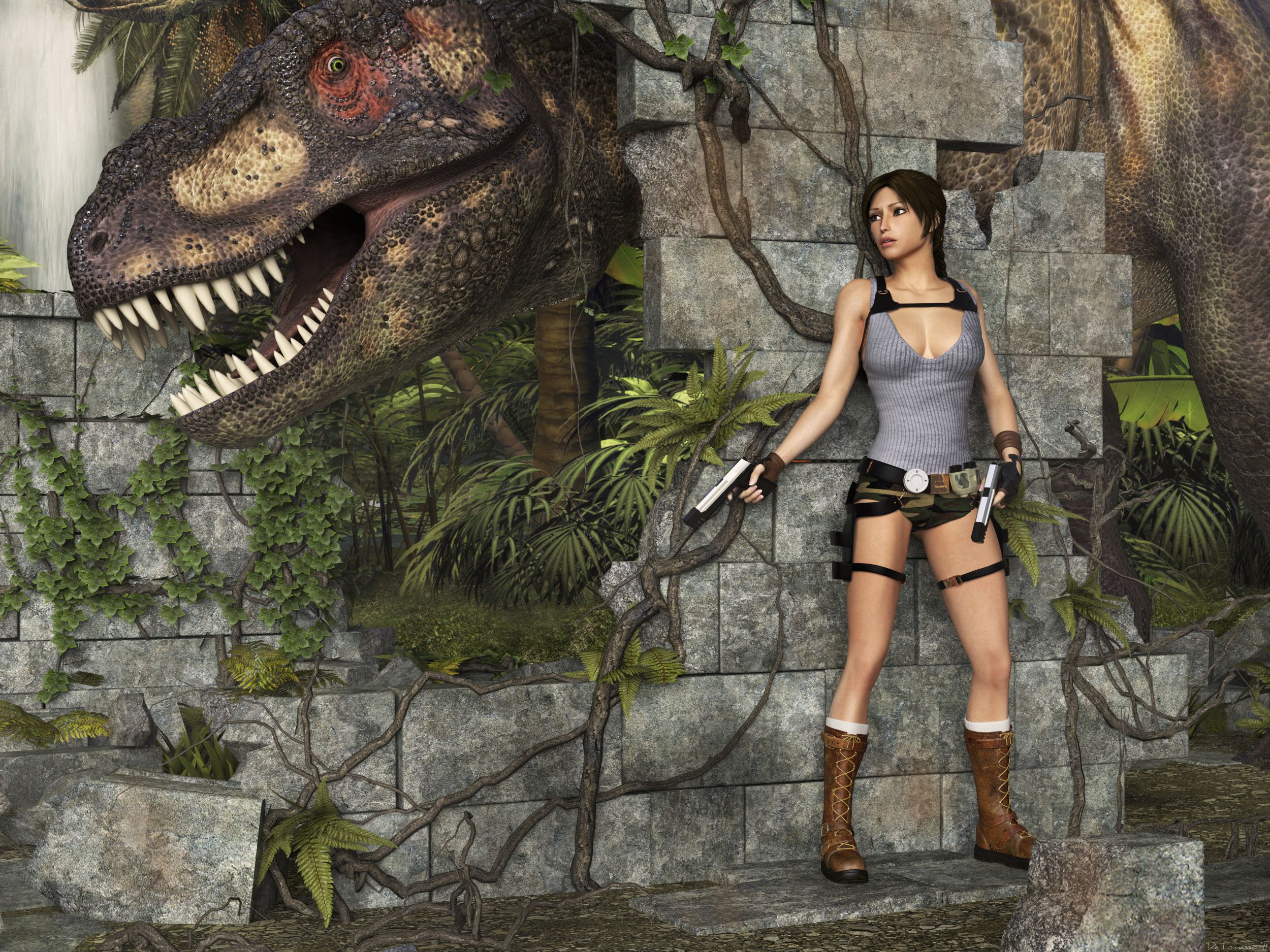 Lara Vs. Nathan (Tomb Raider) [DeTomasso] 1 . Lara Vs. Nathan  - Chapter 1 (Tomb Raider) [DeTomasso] – page 2