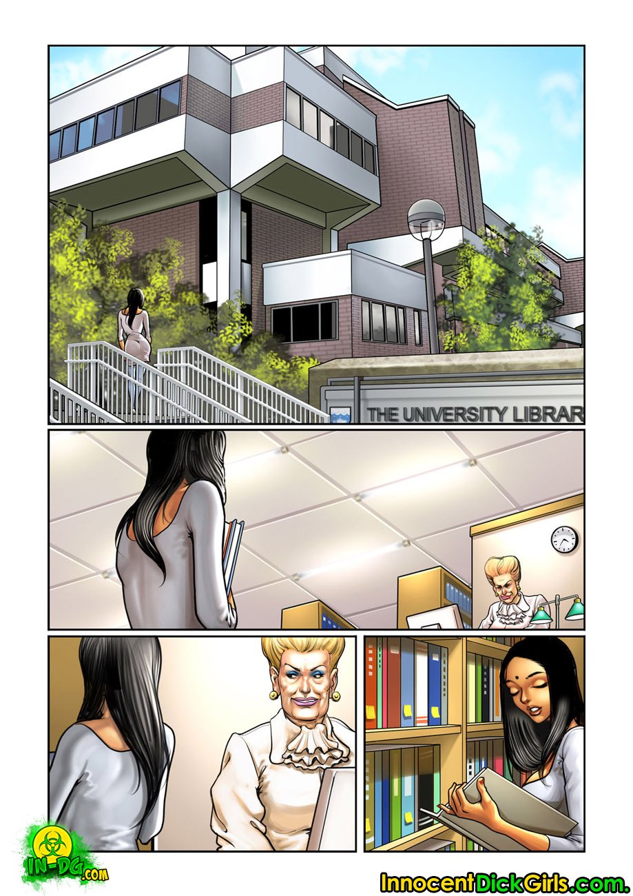 Quiet In The Library – Priya, Kala [InnocentDickGirls] 1 . Quiet In The Library - Chapter 1 [InnocentDickGirls] – page 2