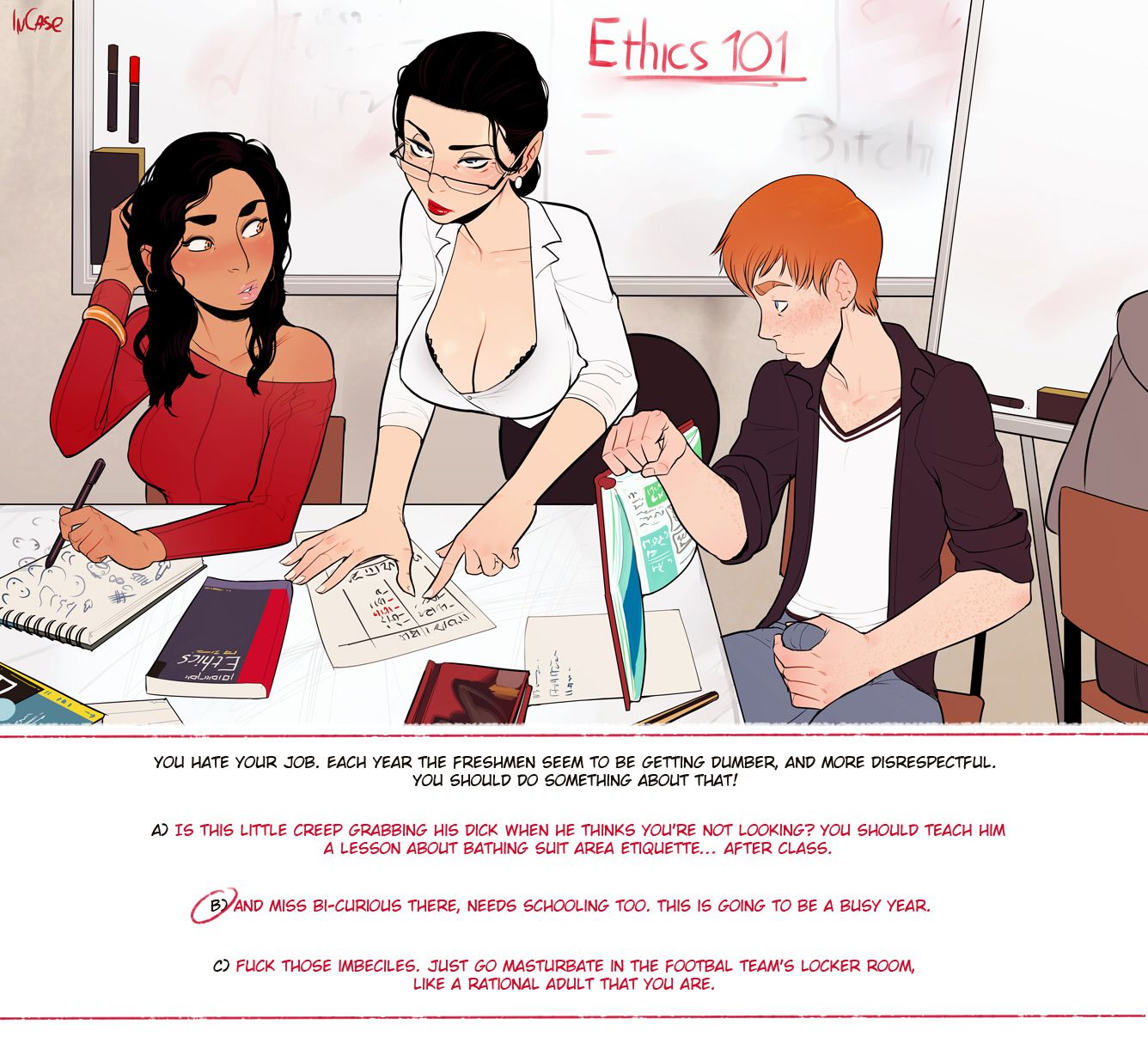Ethics 101 – CYOA [InCase] 1 . Ethics 101 - Chapter 1 [InCase] – page 1
