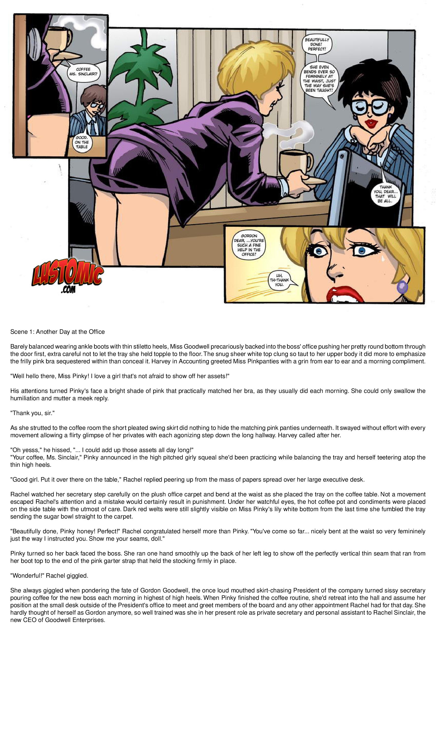 B2B: Boss To Bimbo [Lustomic] 3 . B2B: Boss To Bimbo - Made To Sissy Maid - Chapter 3 - Text [Lustomic] – page 1