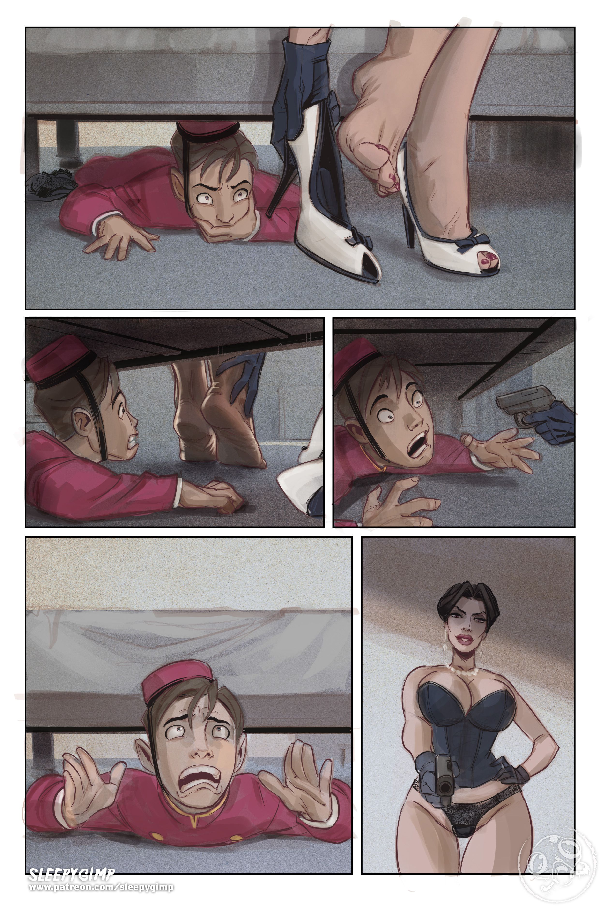 The Lady &amp; The Bellhop [Sleepy Gimp] 1.2 . The Lady & The Bellhop - Chapter 1 - Barefeet - No Text [Sleepy Gimp] – page 3