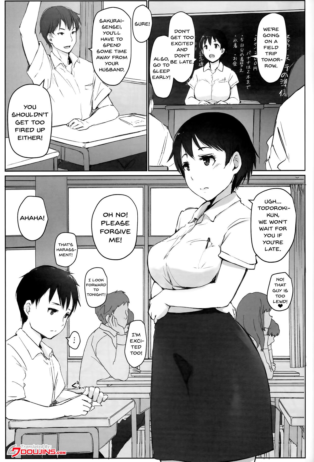Wife Teacher NTR Field Trip [Arakure] 1 . Wife Teacher NTR Field Trip  - Chapter 1 [Arakure] – page 2