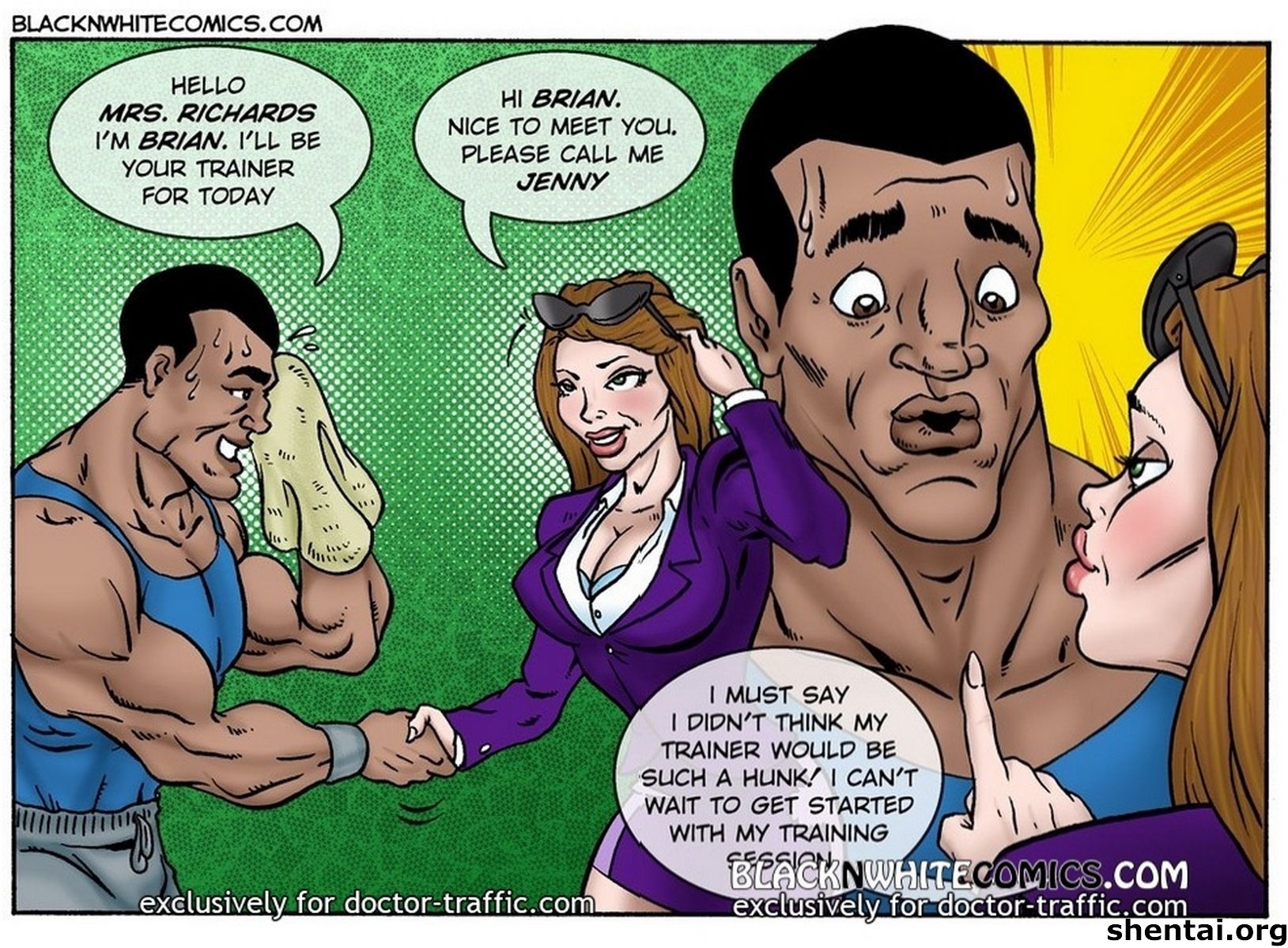 Xtreme Fitness [BlackNWhiteComics] 2 . Xtreme Fitness - Chapter 2 [BlackNWhiteComics] – page 1