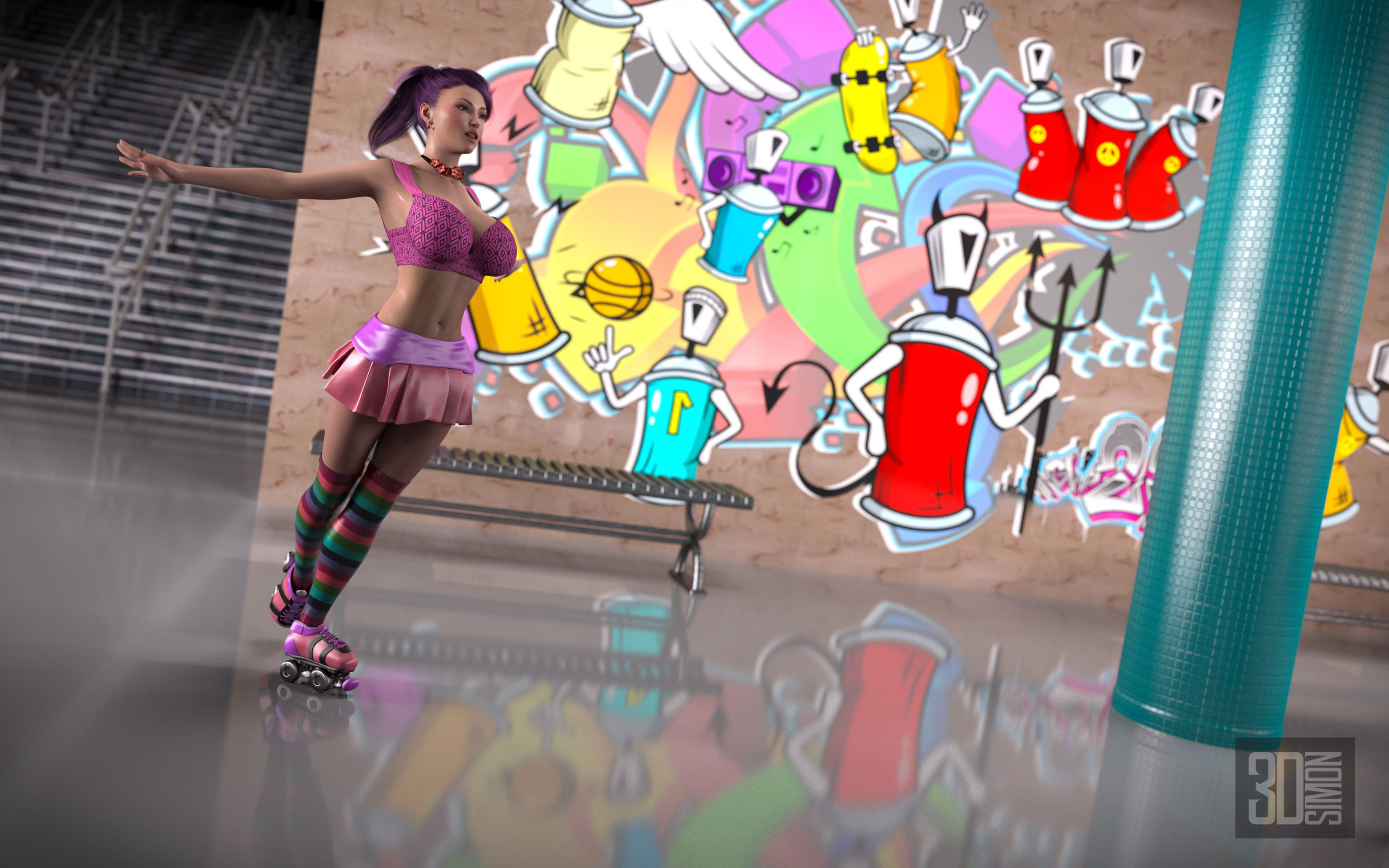 High Socks And Rollerblades [3DSimon] 1 . High Socks And Rollerblades - Chapter 1 [3DSimon] – page 2