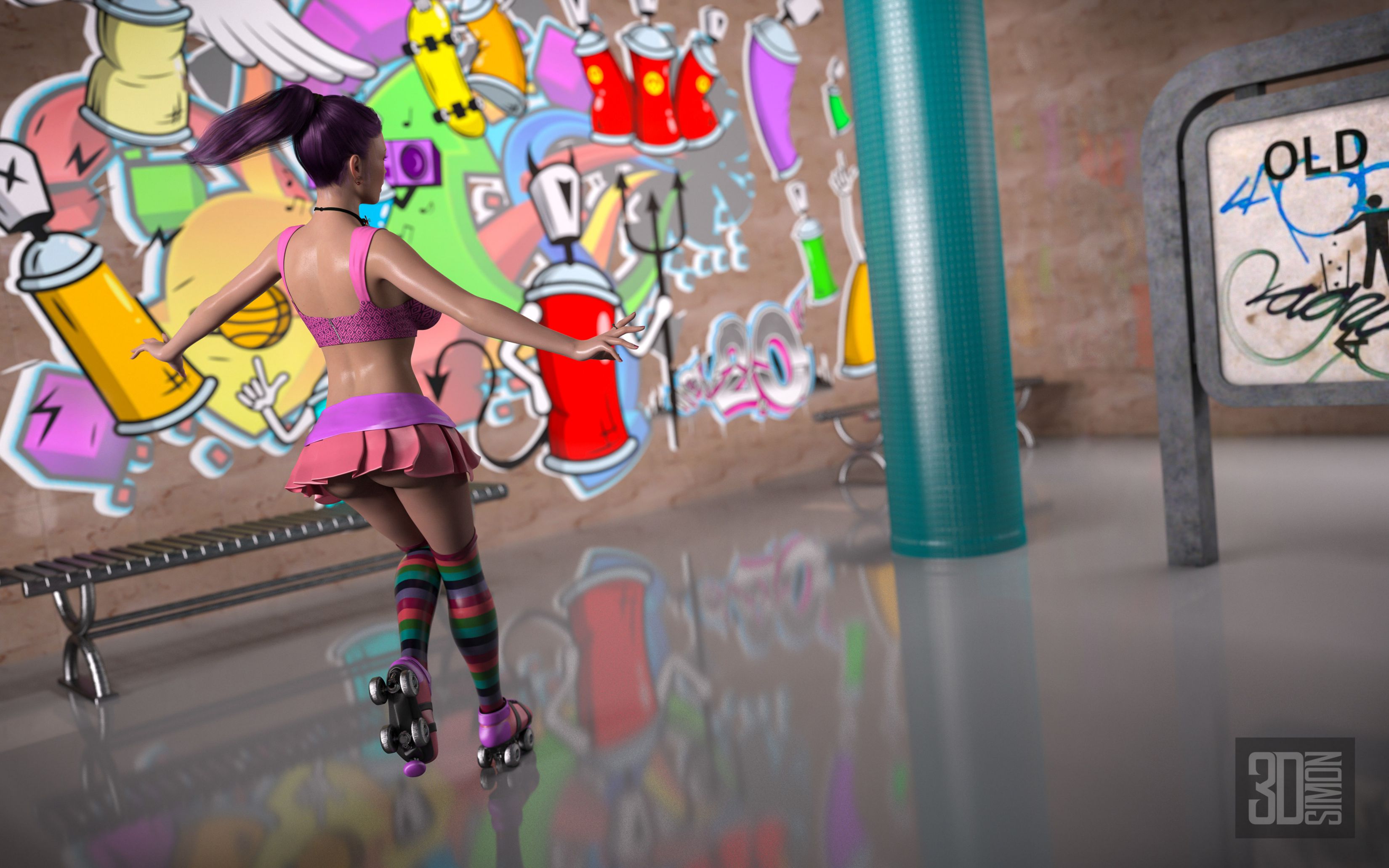 High Socks And Rollerblades [3DSimon] 1 . High Socks And Rollerblades - Chapter 1 [3DSimon] – page 3