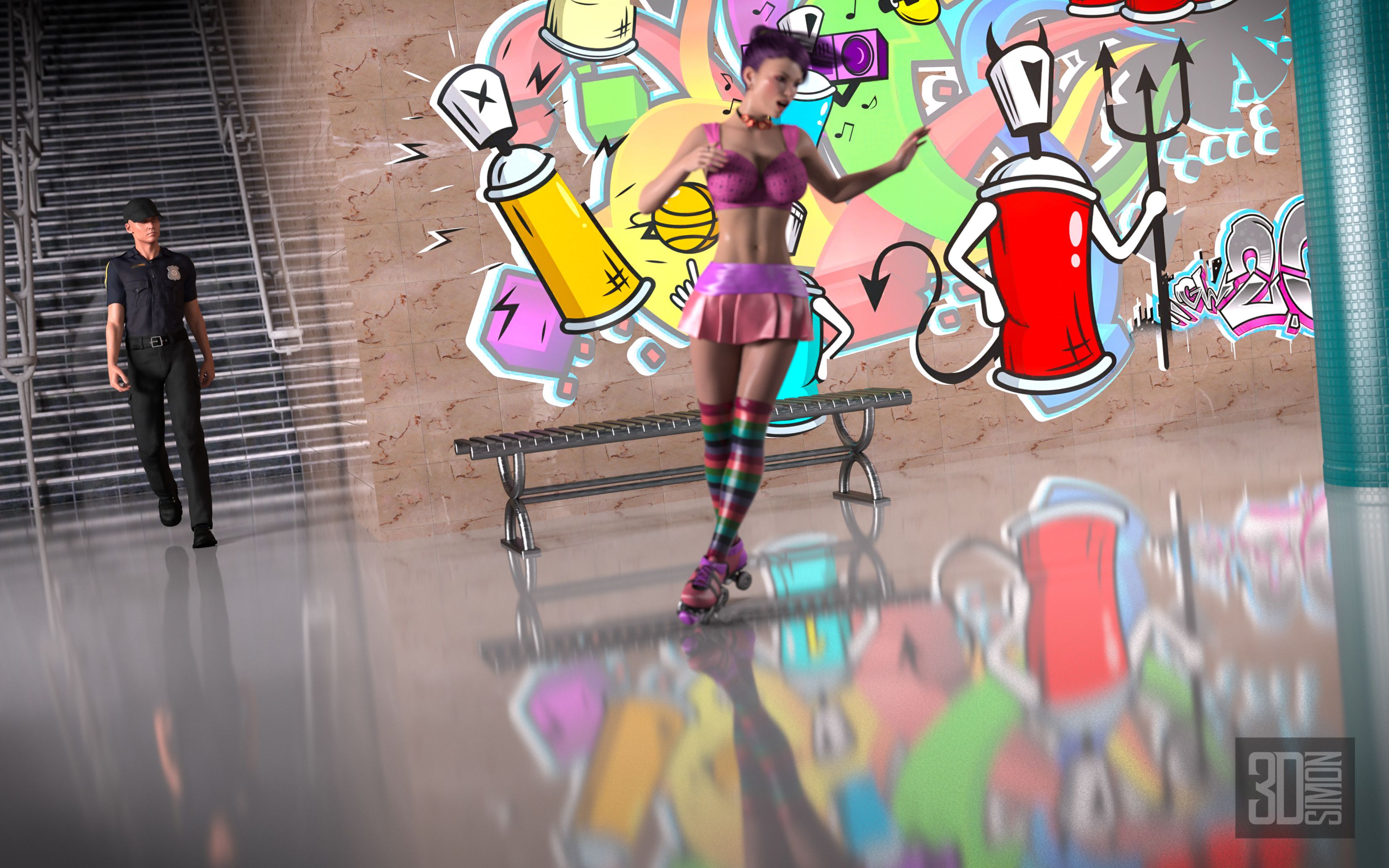 High Socks And Rollerblades [3DSimon] 1 . High Socks And Rollerblades - Chapter 1 [3DSimon] – page 4