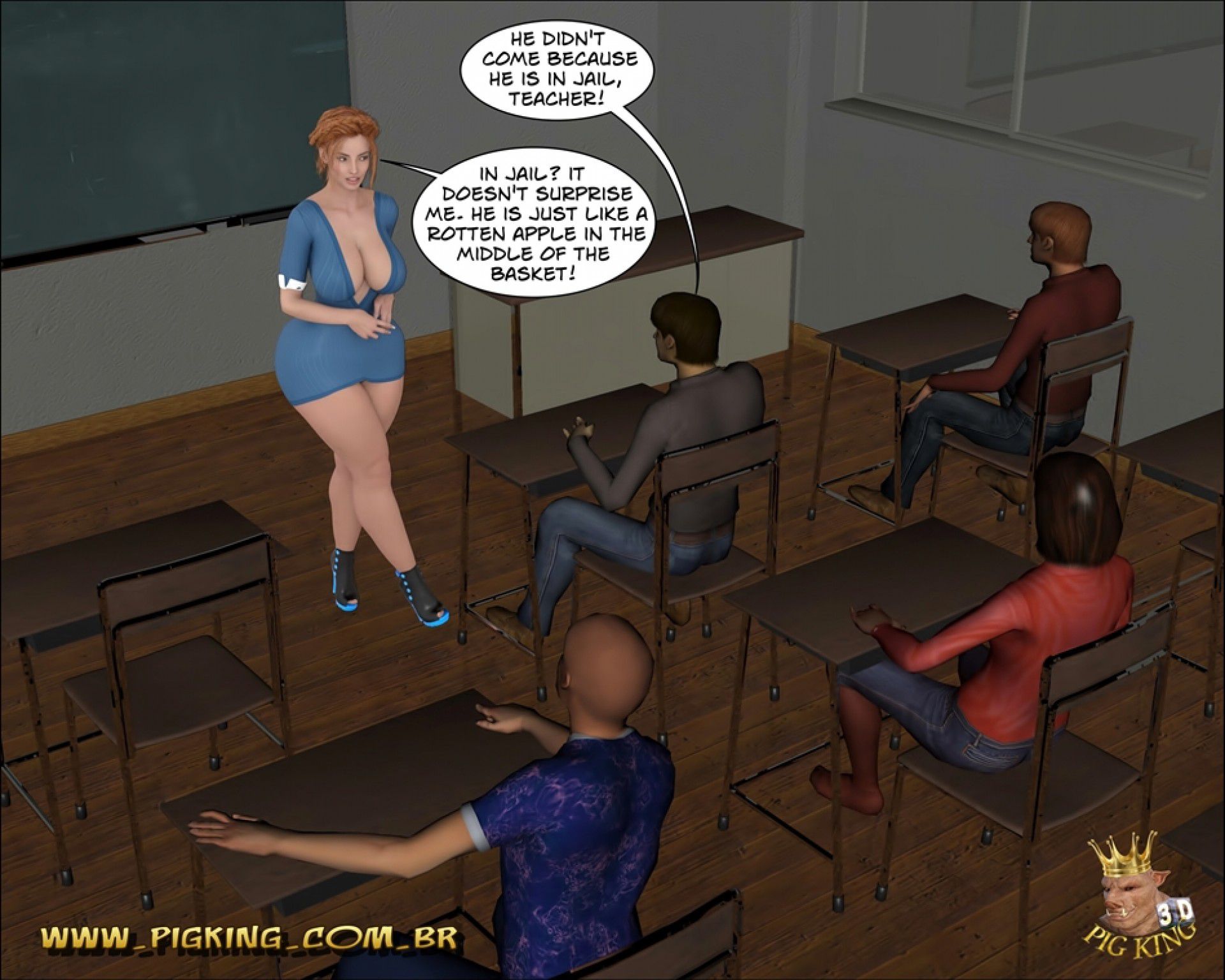 Learning A Lesson – Teacher Dolores [PigKing] 1 . Learning A Lesson - Teacher Dolores - Chapter 1 [PigKing] – page 4