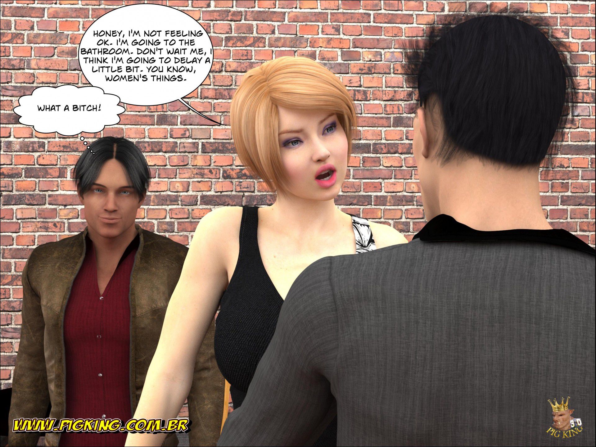 PigKing’s Bar – Helena, Julian, Leonard [PigKing] 1 . PigKing's Bar - Helena - Chapter 1 [PigKing] – page 11
