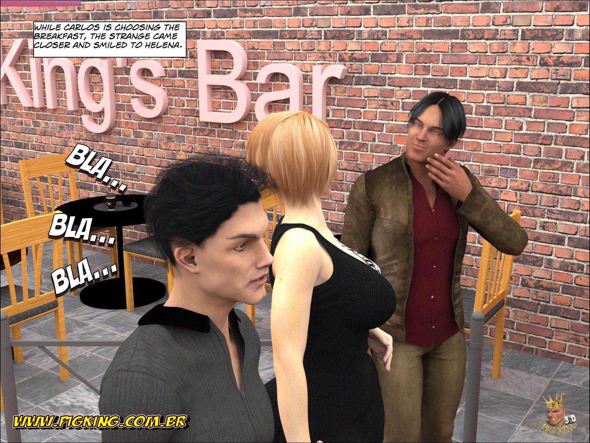 PigKing’s Bar – Helena, Julian, Leonard [PigKing] 1 . PigKing's Bar - Helena - Chapter 1 [PigKing] – page 7