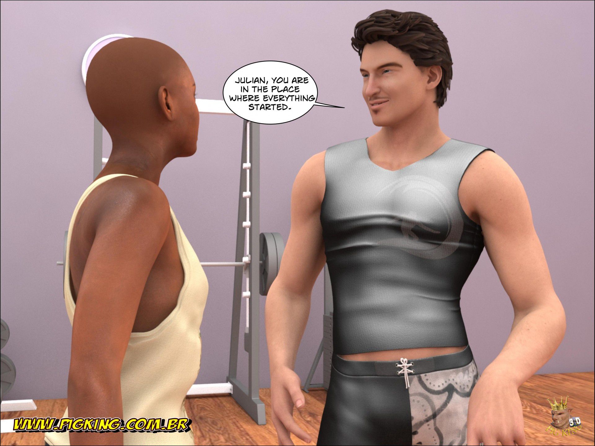 PigKing’s Bar – Helena, Julian, Leonard [PigKing] 2 . PigKing's Bar - Julian, Leonard, Rick, Eric - Chapter 2 [PigKing] – page 13