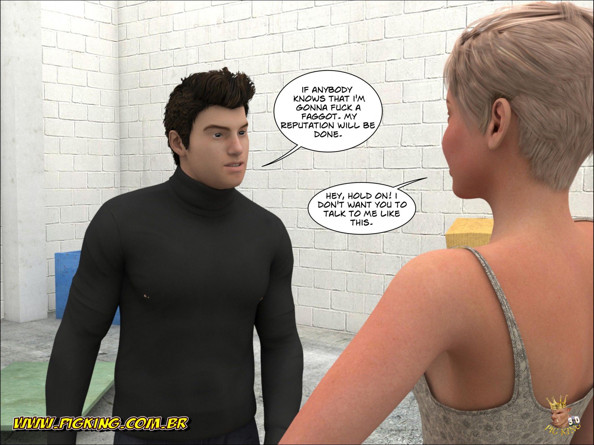 PigKing’s Bar – Helena, Julian, Leonard [PigKing] 2 . PigKing's Bar - Julian, Leonard, Rick, Eric - Chapter 2 [PigKing] – page 23