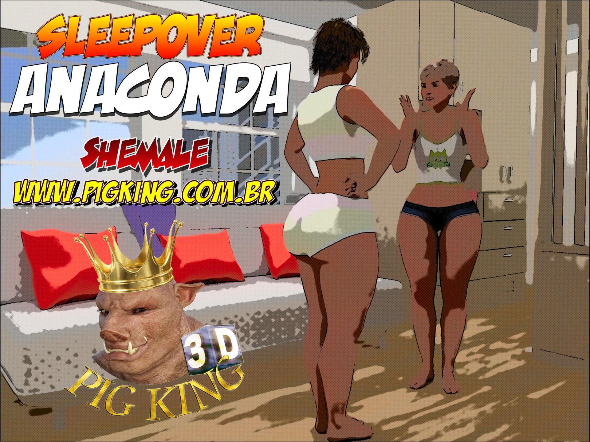 Sleepover – Nininho, Leonard, Julian [PigKing] 1 . Sleepover - Anaconda - Nininho, Leonard, Julian, Wally - Chapter 1 [PigKing] – page 1