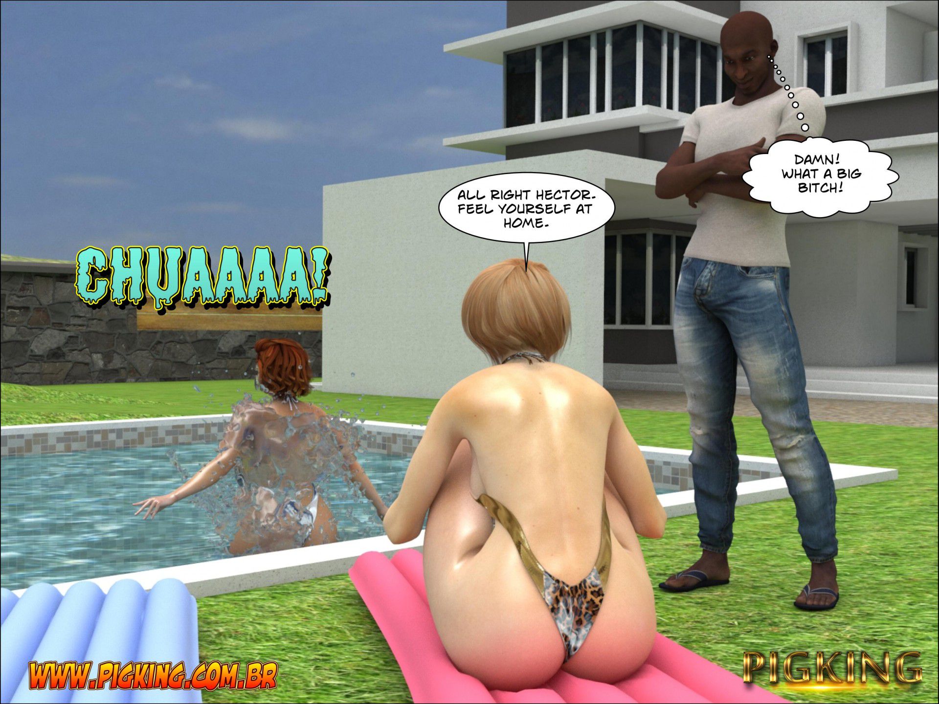 Sunbath – Helena, Katherine [PigKing] 1 . Sunbath - Helena, Katherine, Hector - Chapter 1 [PigKing] – page 13