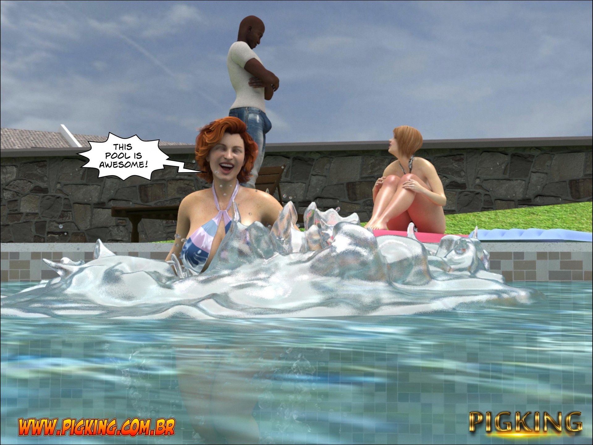 Sunbath – Helena, Katherine [PigKing] 1 . Sunbath - Helena, Katherine, Hector - Chapter 1 [PigKing] – page 14