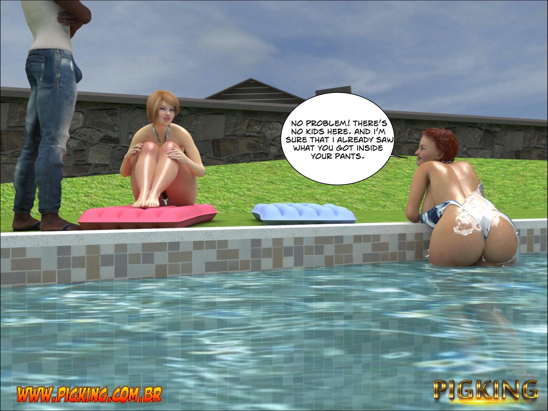 Sunbath – Helena, Katherine [PigKing] 1 . Sunbath - Helena, Katherine, Hector - Chapter 1 [PigKing] – page 18