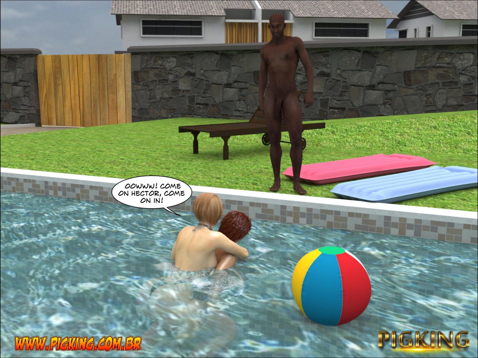 Sunbath – Helena, Katherine [PigKing] 1 . Sunbath - Helena, Katherine, Hector - Chapter 1 [PigKing] – page 21