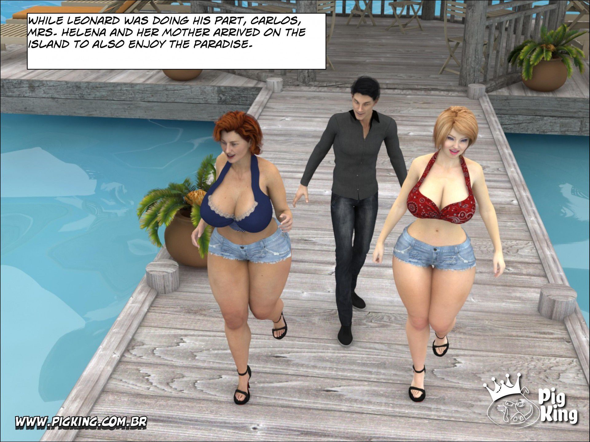 Tropical Paradise – Leonard, Helena, Katherine, Nininho [PigKing] 2 . Tropical Paradise - Leonard, Helena, Carlos, Augusto - Chapter 2 [PigKing] – page 8