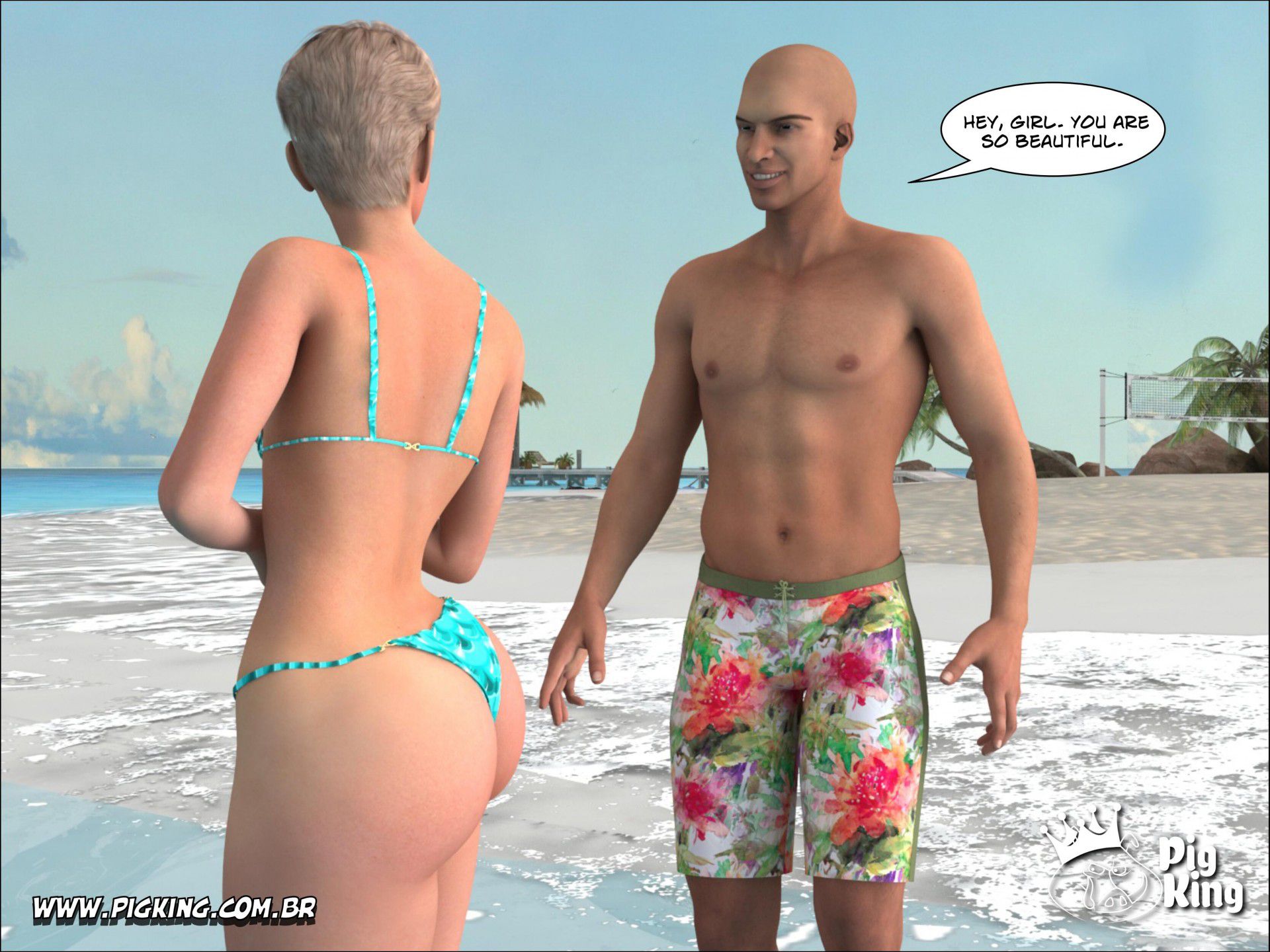 Tropical Paradise – Leonard, Helena, Katherine, Nininho [PigKing] 1 . Tropical Paradise - Leonard - Chapter 1 [PigKing] – page 10