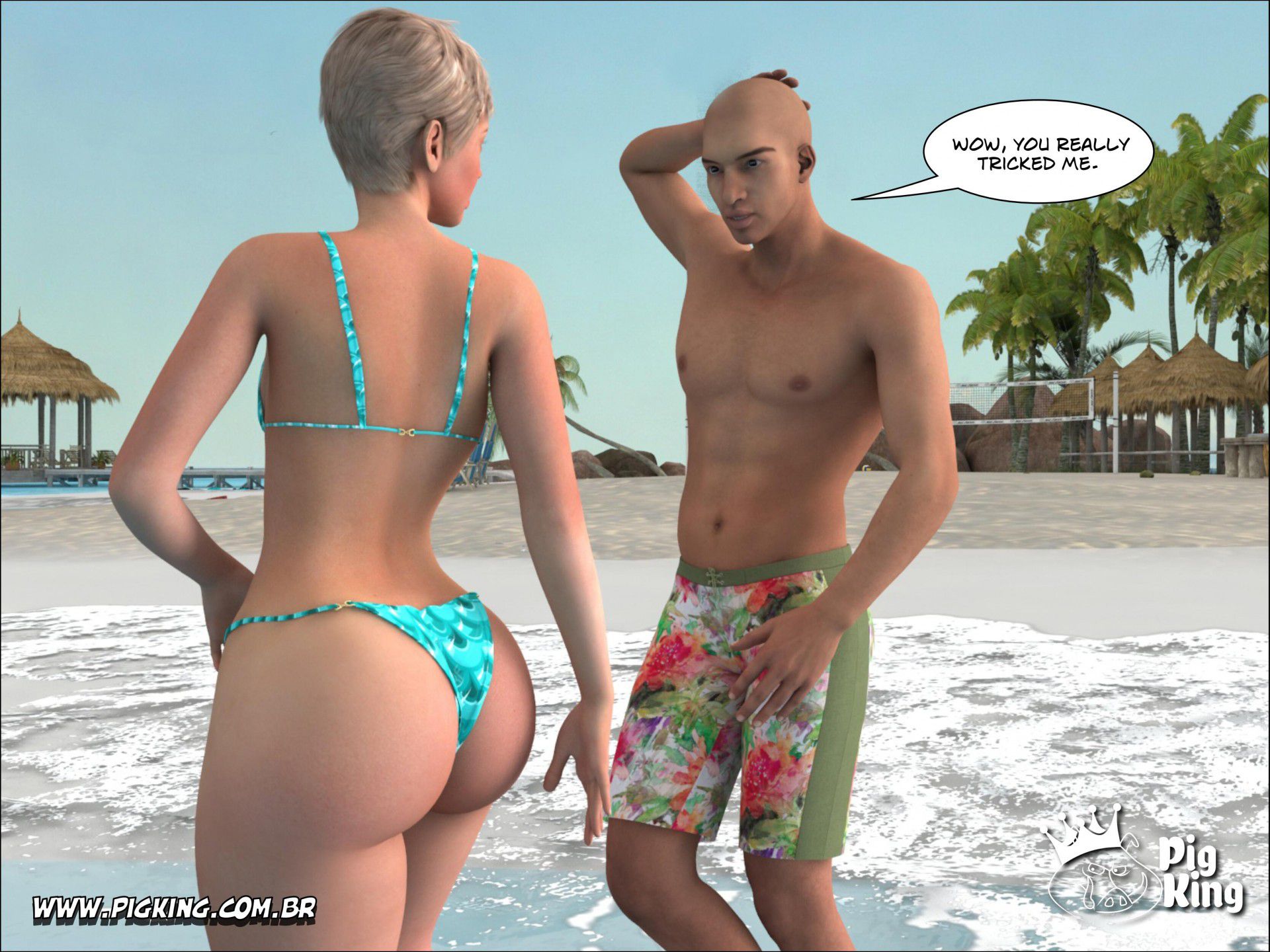 Tropical Paradise – Leonard, Helena, Katherine, Nininho [PigKing] 1 . Tropical Paradise - Leonard - Chapter 1 [PigKing] – page 12