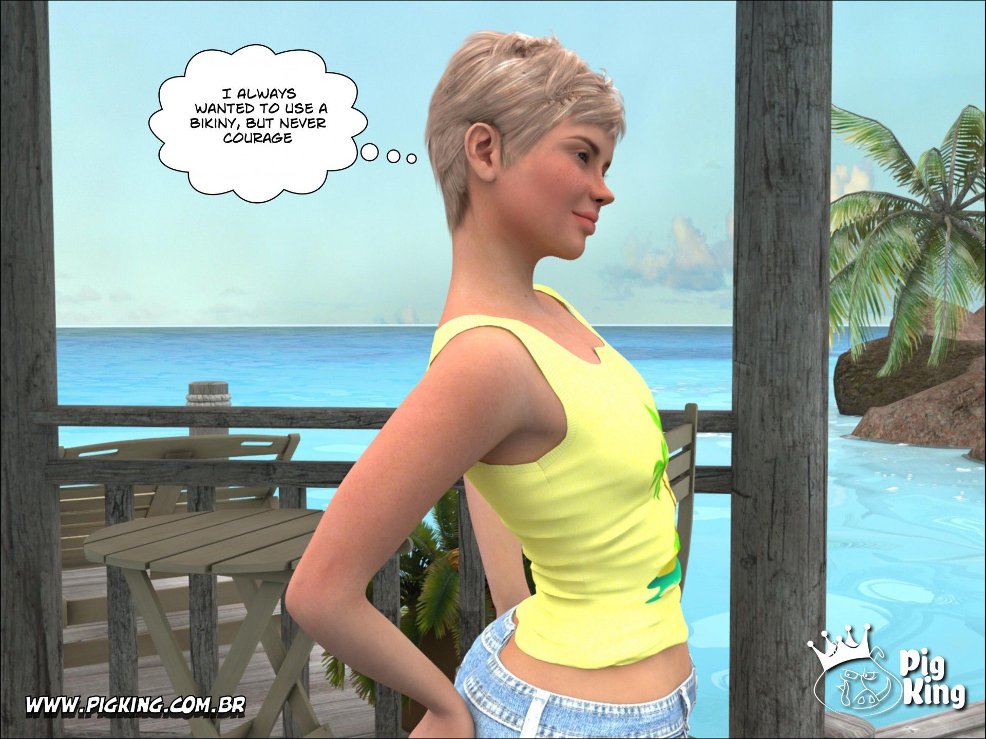 Tropical Paradise – Leonard, Helena, Katherine, Nininho [PigKing] 1 . Tropical Paradise - Leonard - Chapter 1 [PigKing] – page 3