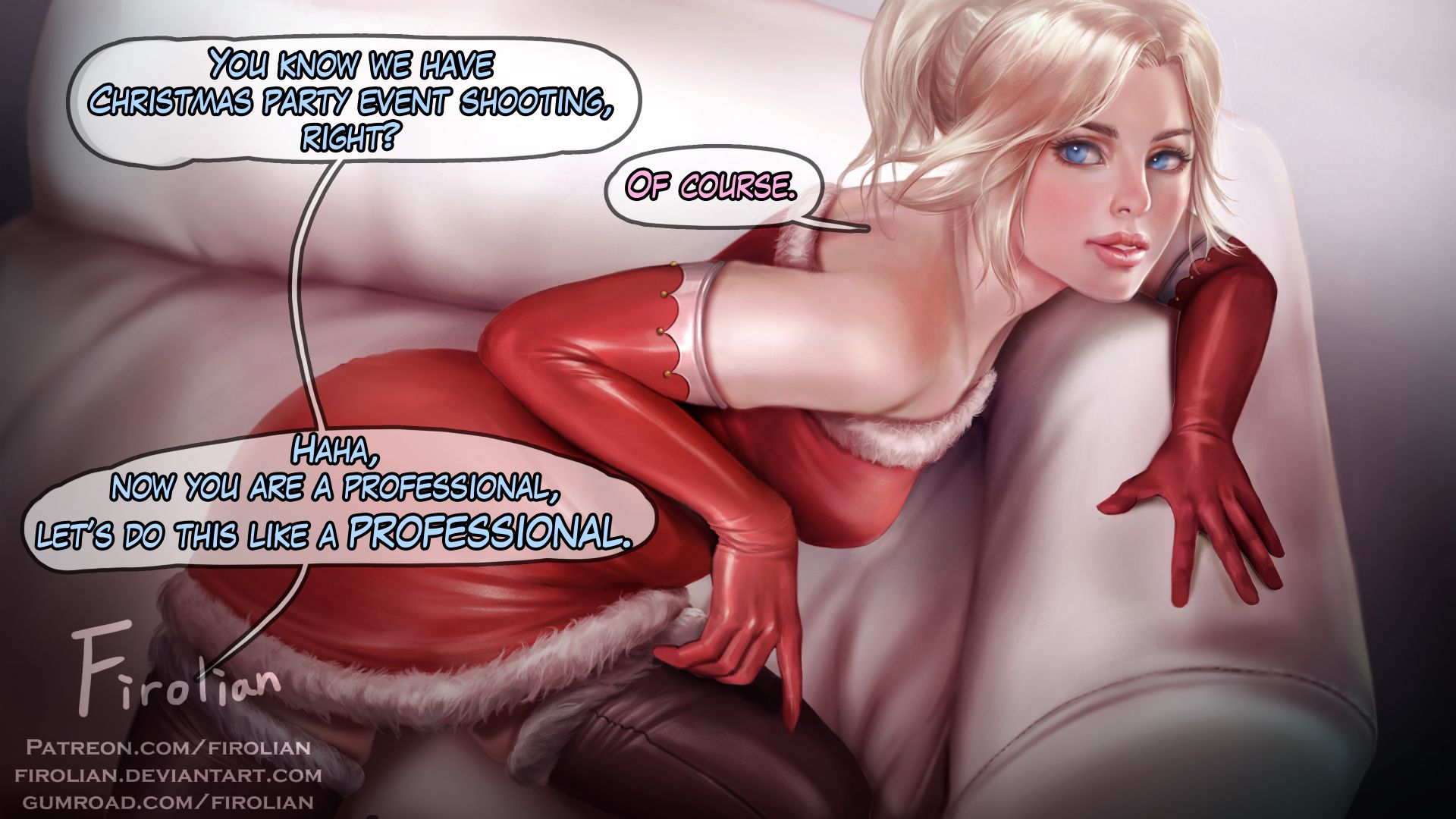 Mercy’s Christmas Party (Overwatch) [Firolian] 1 . Mercy's Christmas Party - Chapter 1 (Overwatch) [Firolian] – page 4