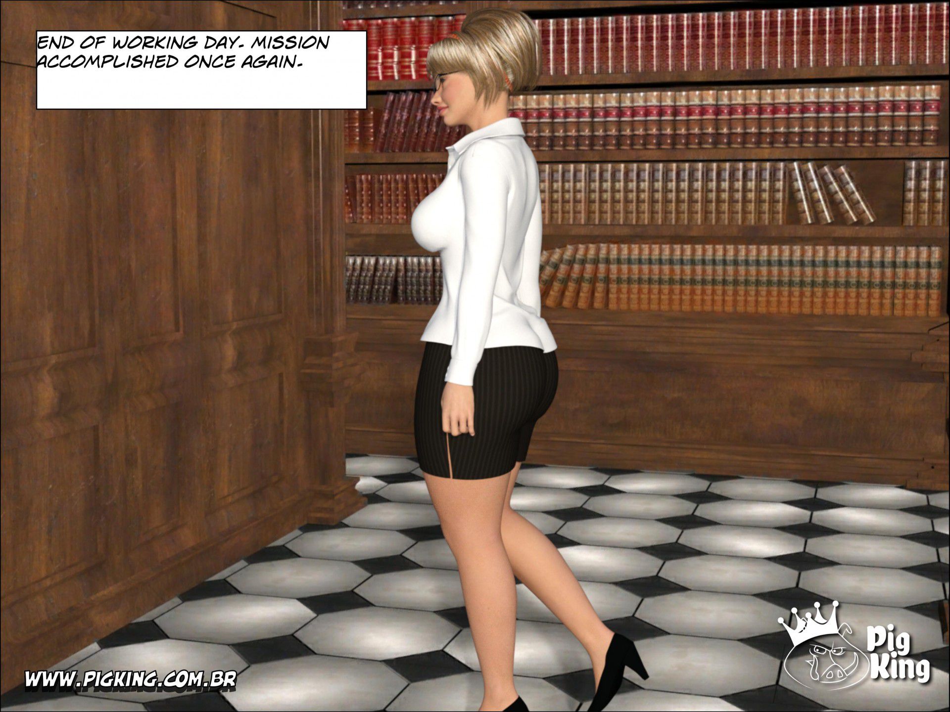 Librarian – Sabrina [PigKing] 1 . Librarian - Sabrina - Chapter 1 [PigKing] – page 3