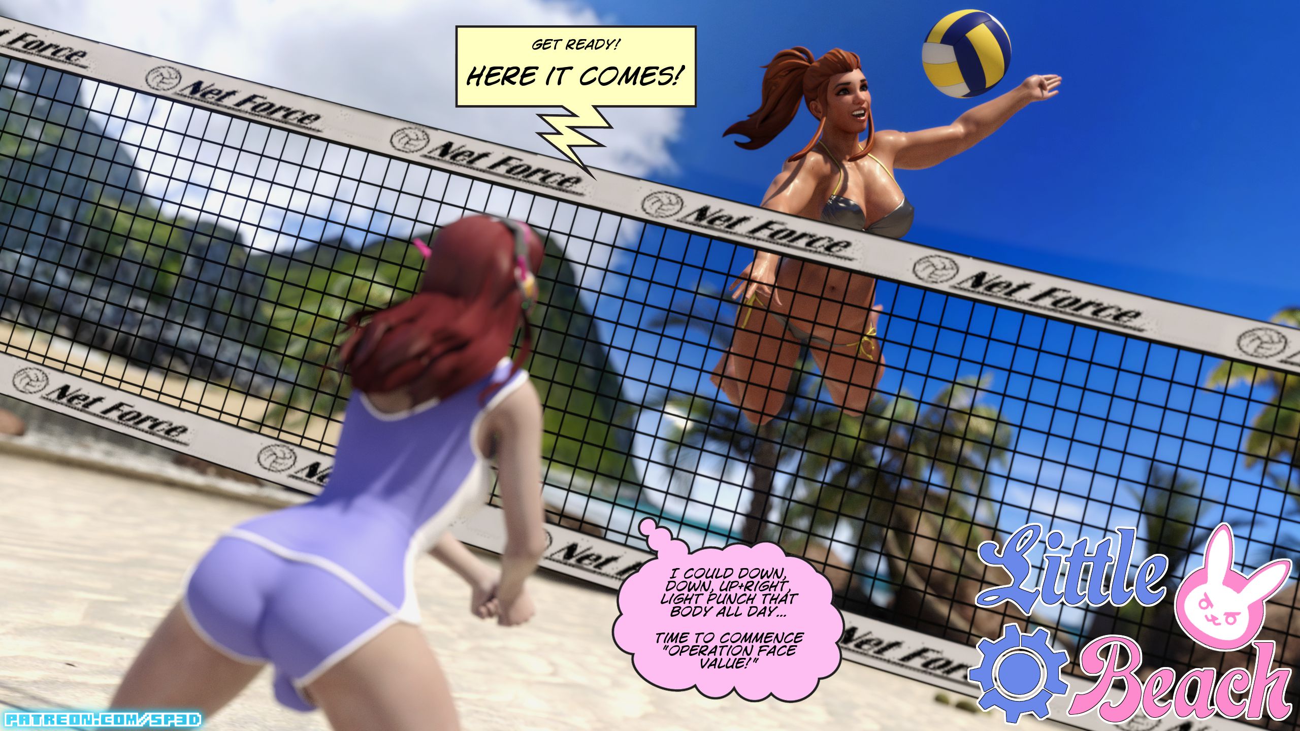 Little Beach (Overwatch) [SquarePeg3D] 1 . Little Beach - Chapter 1 (Overwatch) [SquarePeg3D] – page 1