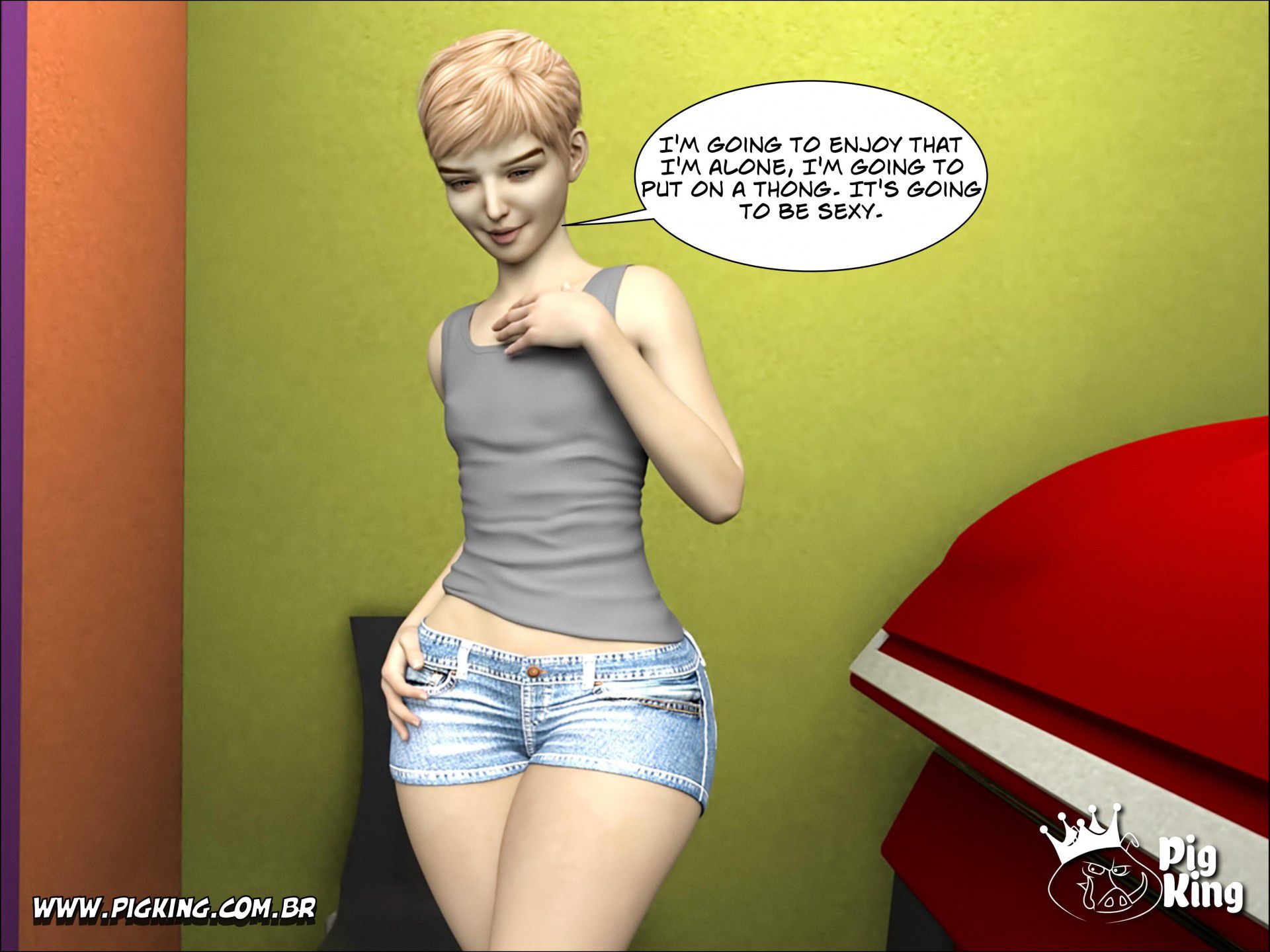 Tanning – Dominique [PigKing] 1 . Tanning - Dominique - Chapter 1 [PigKing] – page 9