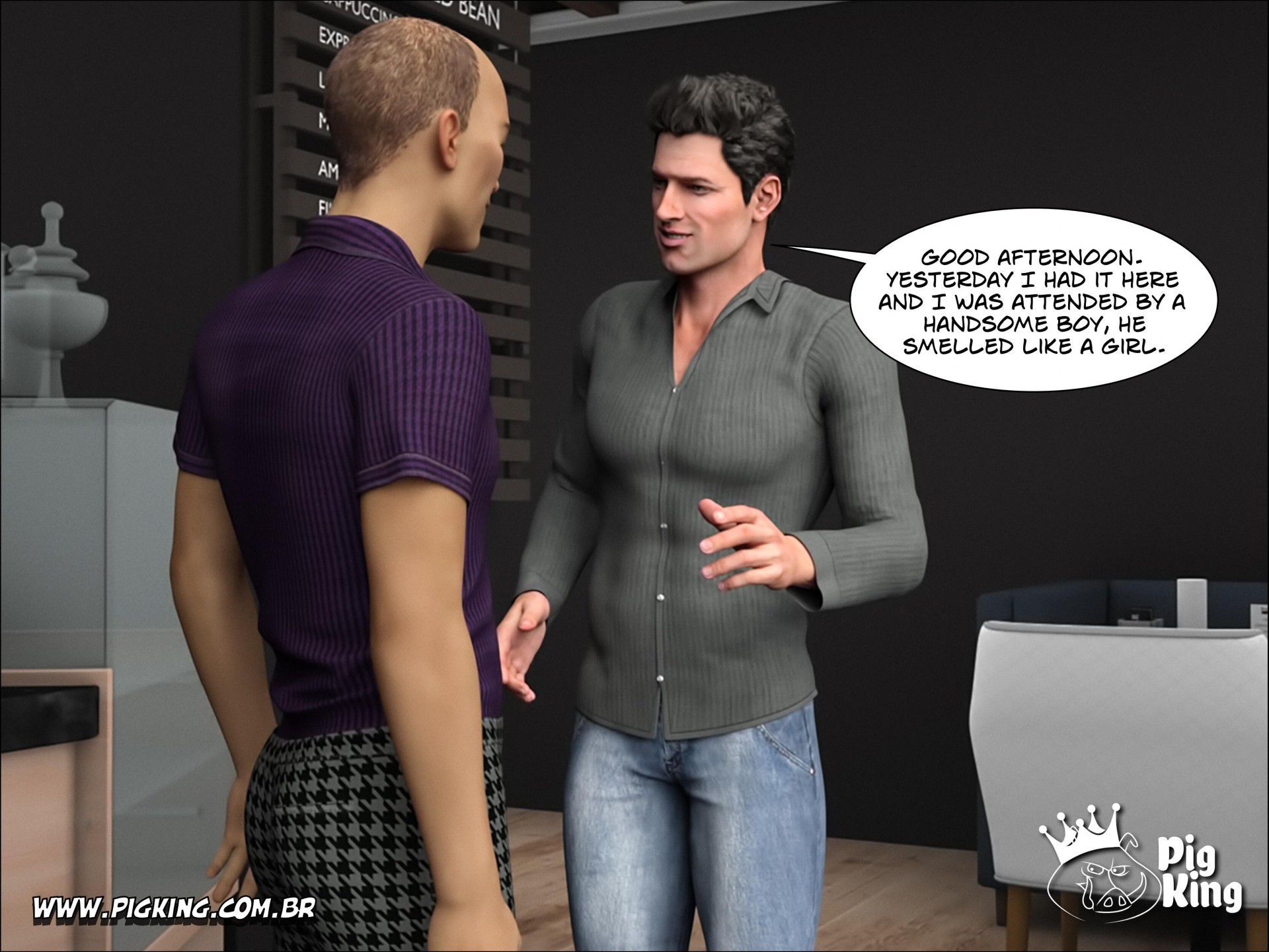 VIP Coffee – Leonard, Julian, Juan, Nininho [PigKing] 2 . VIP Coffee - Leonard - Chapter 2 [PigKing] – page 3