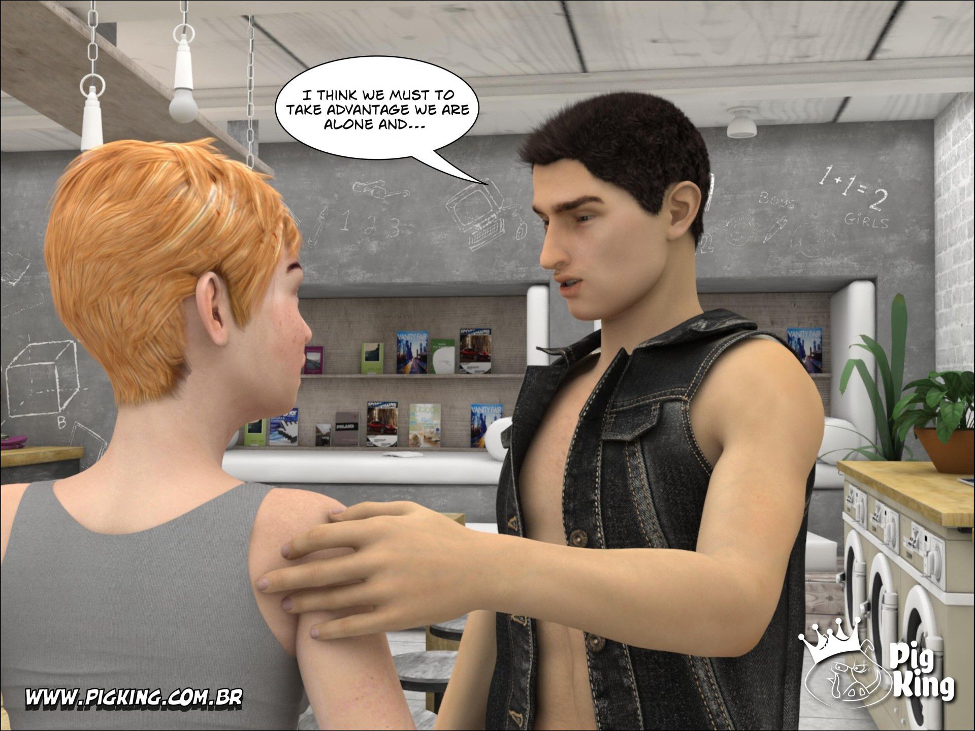 Coffee In The Laundry – Dominique [PigKing] 1 . Coffee In The Laundry - Dominique  - Chapter 1 [PigKing] – page 14