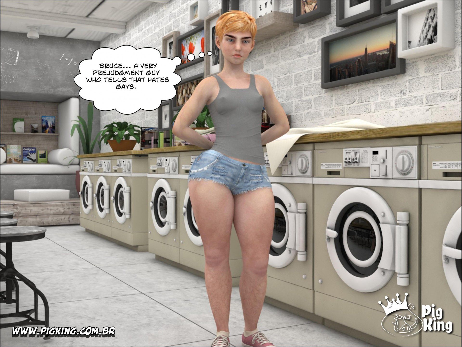 Coffee In The Laundry – Dominique [PigKing] 1 . Coffee In The Laundry - Dominique  - Chapter 1 [PigKing] – page 5