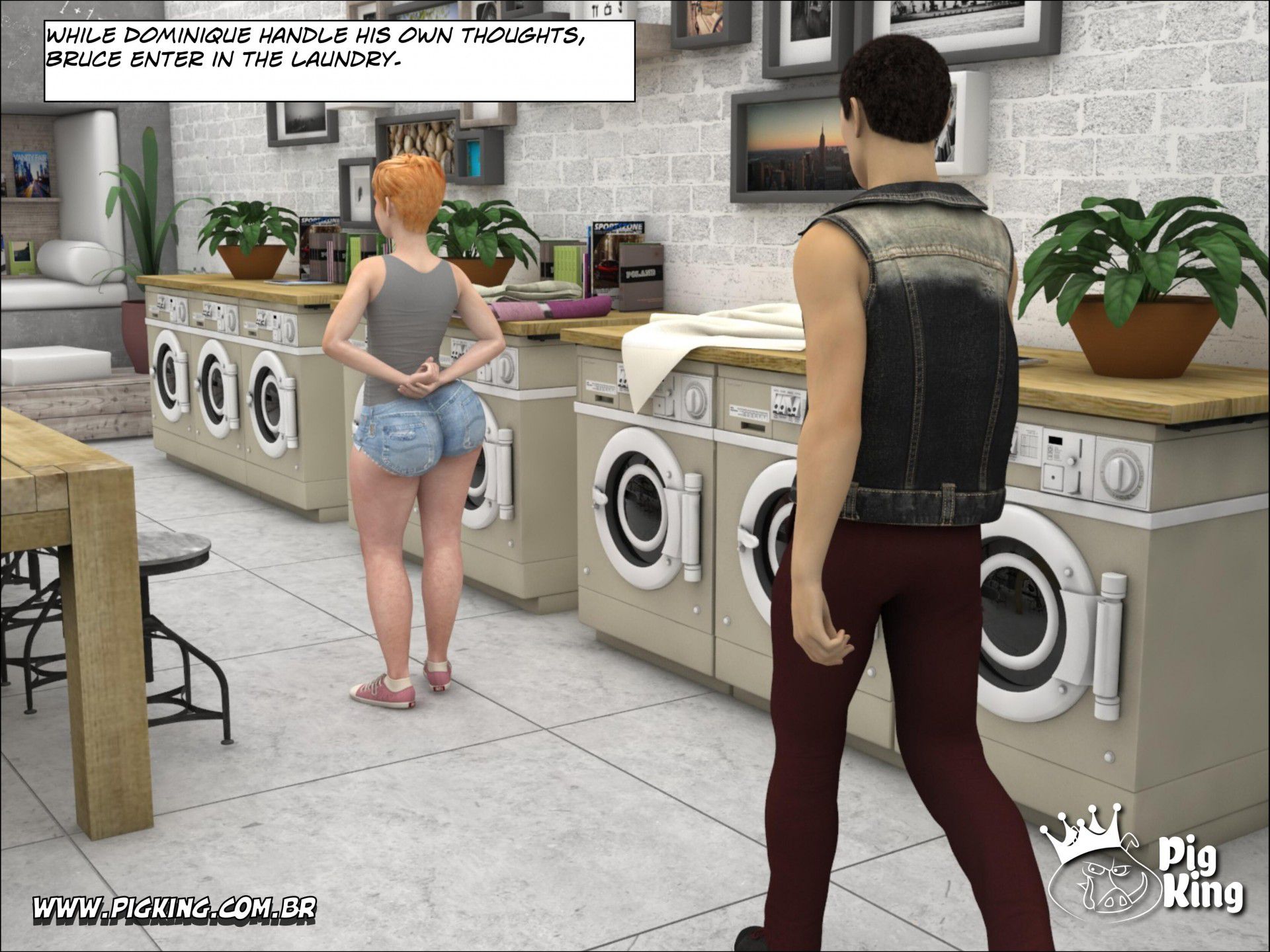 Coffee In The Laundry – Dominique [PigKing] 1 . Coffee In The Laundry - Dominique  - Chapter 1 [PigKing] – page 7