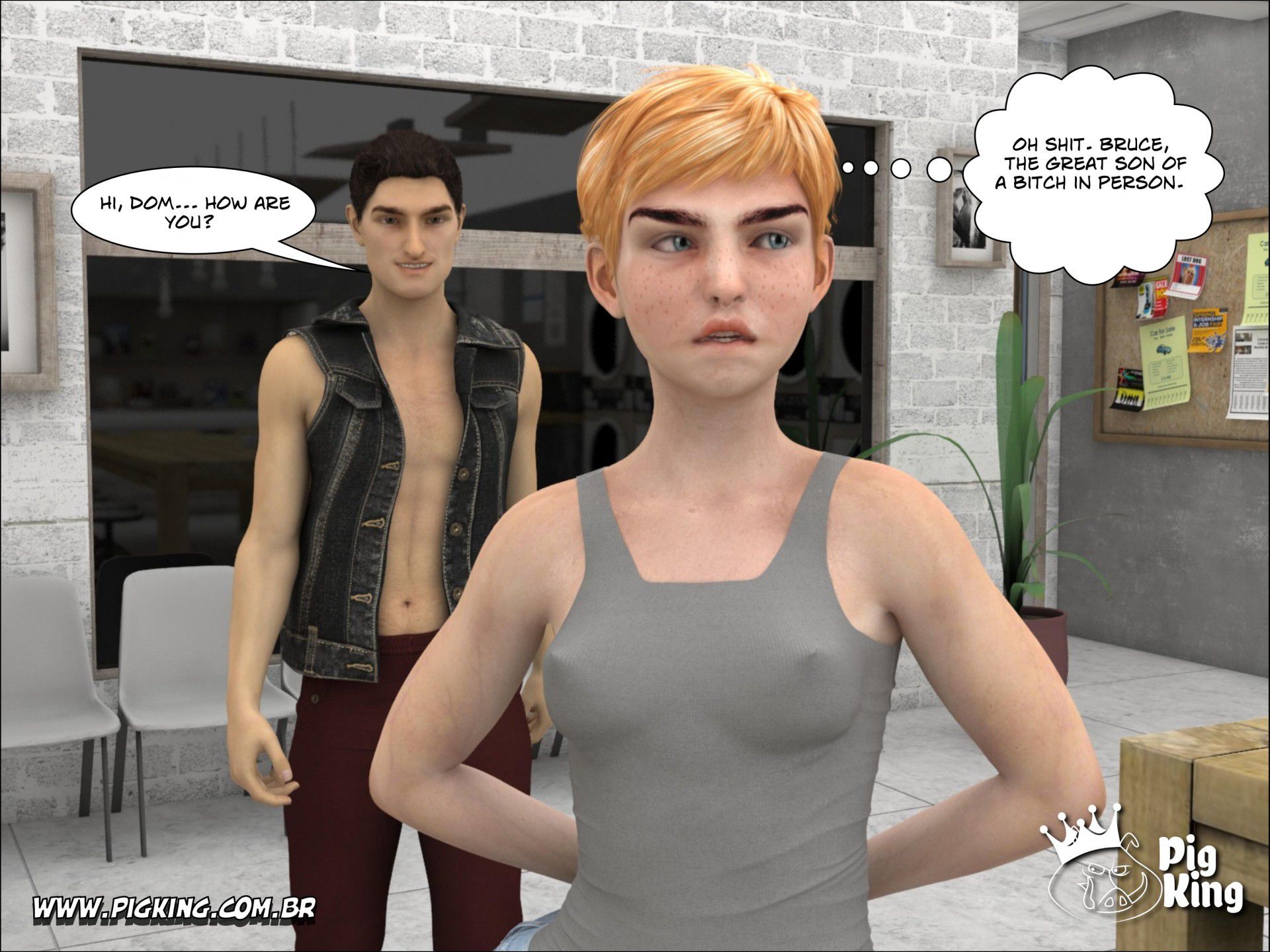Coffee In The Laundry – Dominique [PigKing] 1 . Coffee In The Laundry - Dominique  - Chapter 1 [PigKing] – page 8