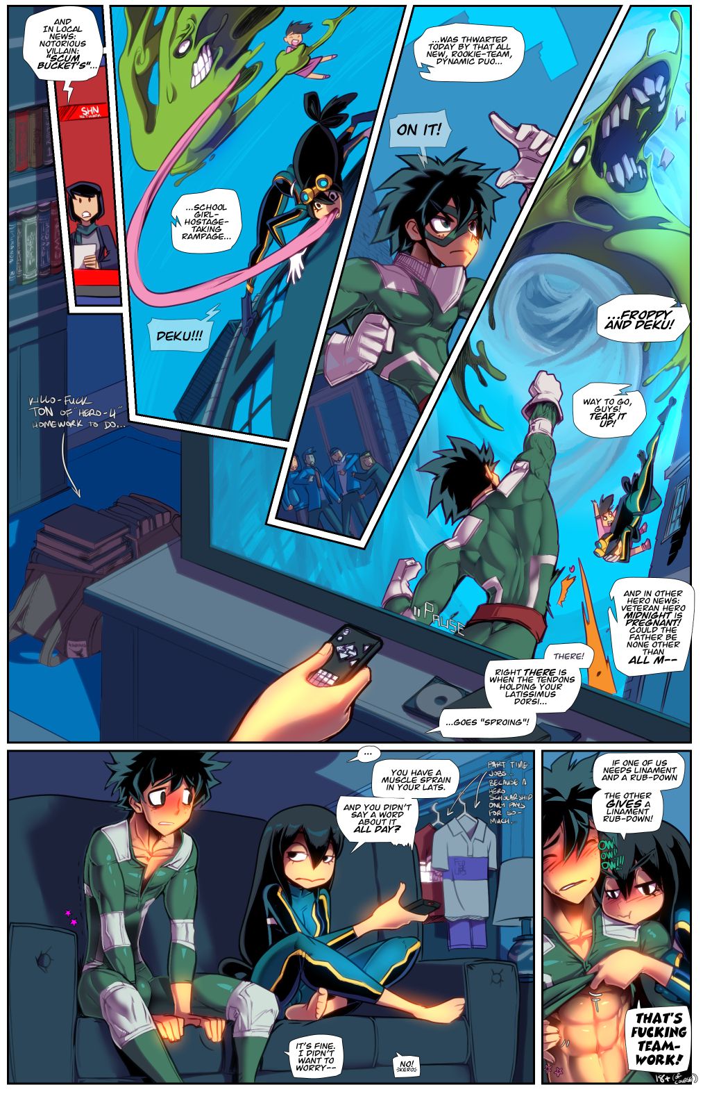 Deku and Froppy SMASH! (My Hero Academia) [Fred Perry] 1 . That's Fucking Teamwork! - Chapter 1 (My Hero Academia) [Fred Perry] – page 1