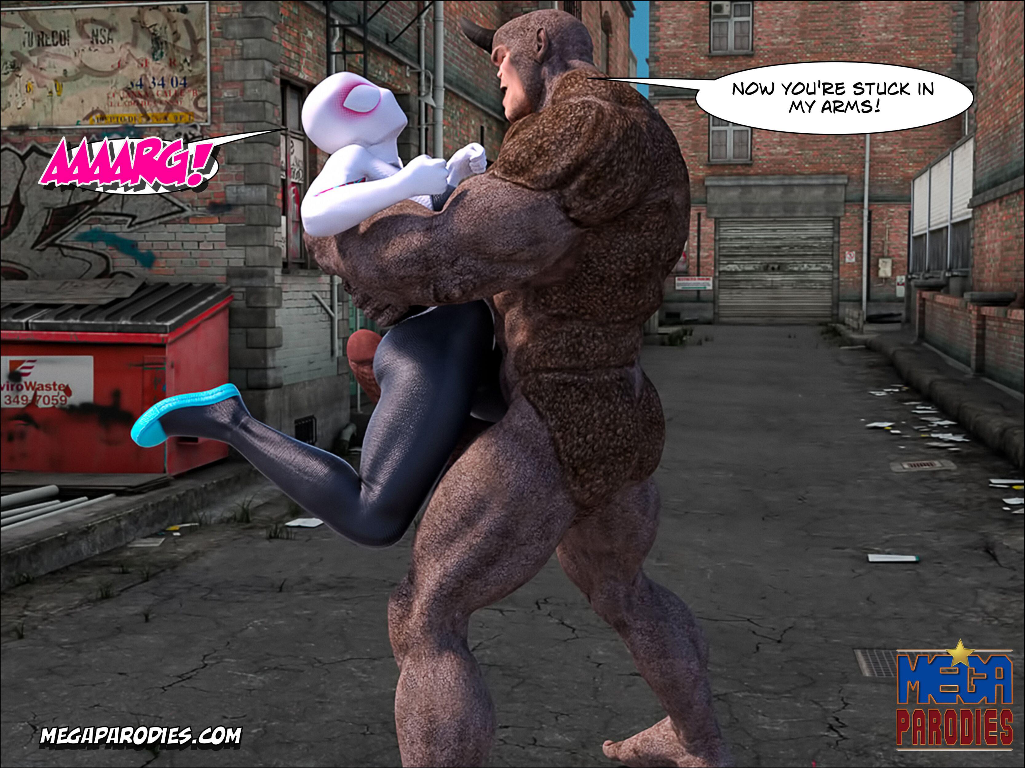 Spider-Gwen X Rhino (Spider-Man) [MegaParodies] 2 . Spider-Gwen X Rhino - Chapter 2 (Spider-Man) [MegaParodies] – page 13