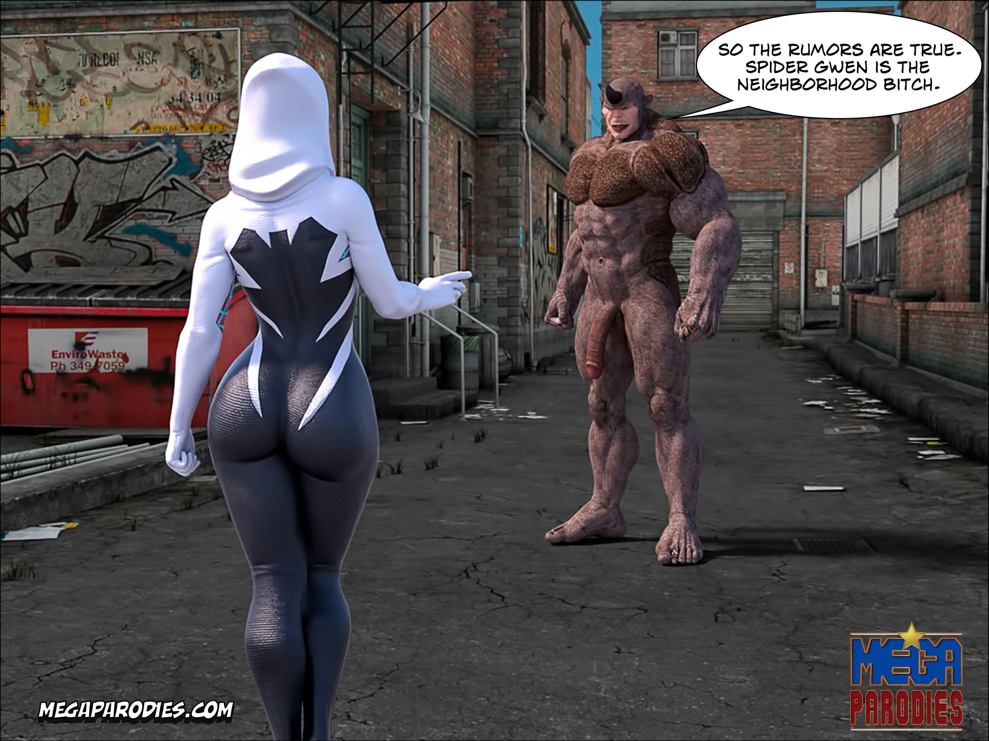 Spider-Gwen X Rhino (Spider-Man) [MegaParodies] 2 . Spider-Gwen X Rhino - Chapter 2 (Spider-Man) [MegaParodies] – page 3