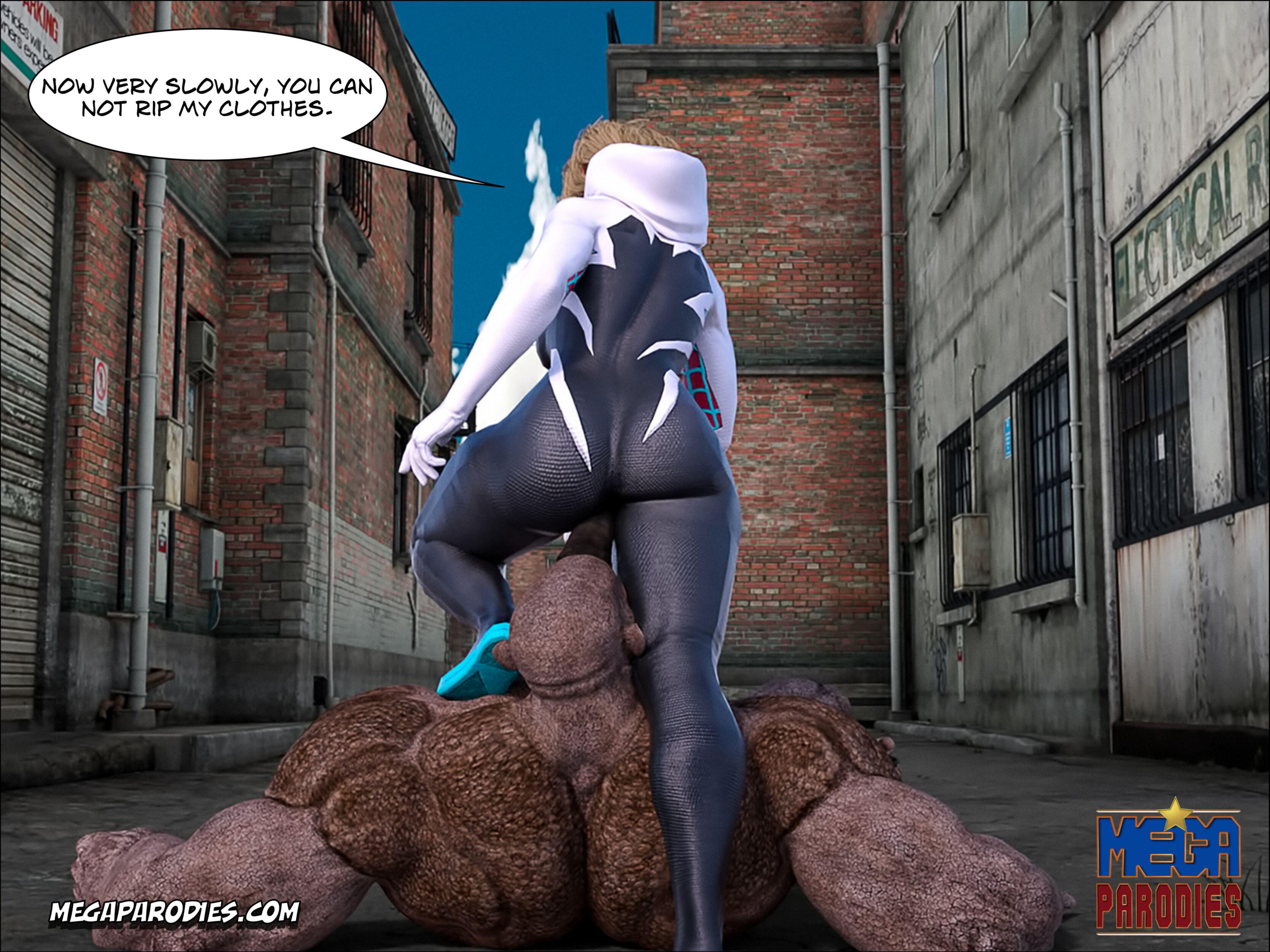 Spider-Gwen X Rhino (Spider-Man) [MegaParodies] 2 . Spider-Gwen X Rhino - Chapter 2 (Spider-Man) [MegaParodies] – page 35