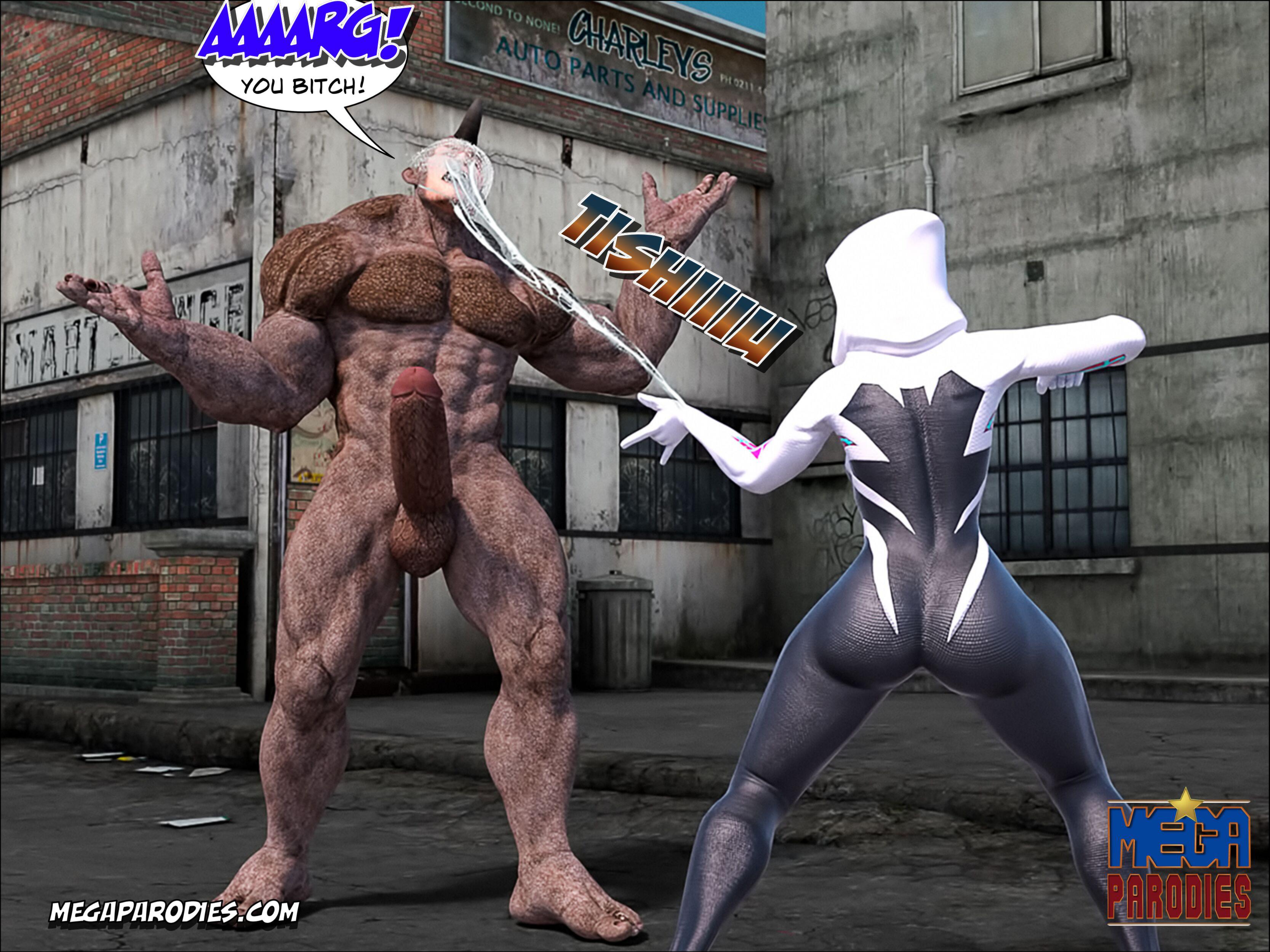 Spider-Gwen X Rhino (Spider-Man) [MegaParodies] 2 . Spider-Gwen X Rhino - Chapter 2 (Spider-Man) [MegaParodies] – page 9