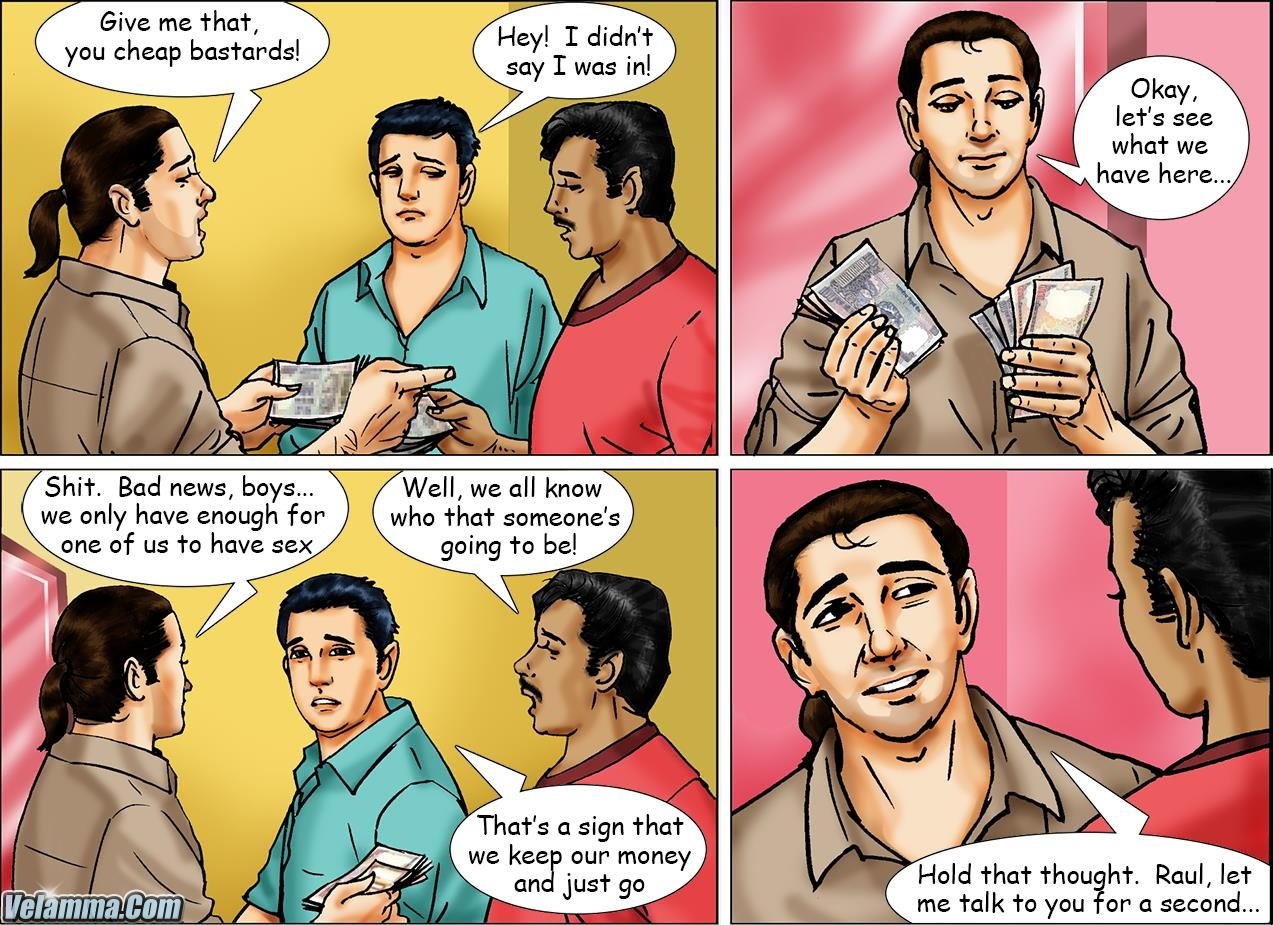 Konfession of Kammobai [Kirtu , Velamma] 3 . Konfession of Kammobai - Guys Night Out - Chapter 3 [Velamma] – page 7
