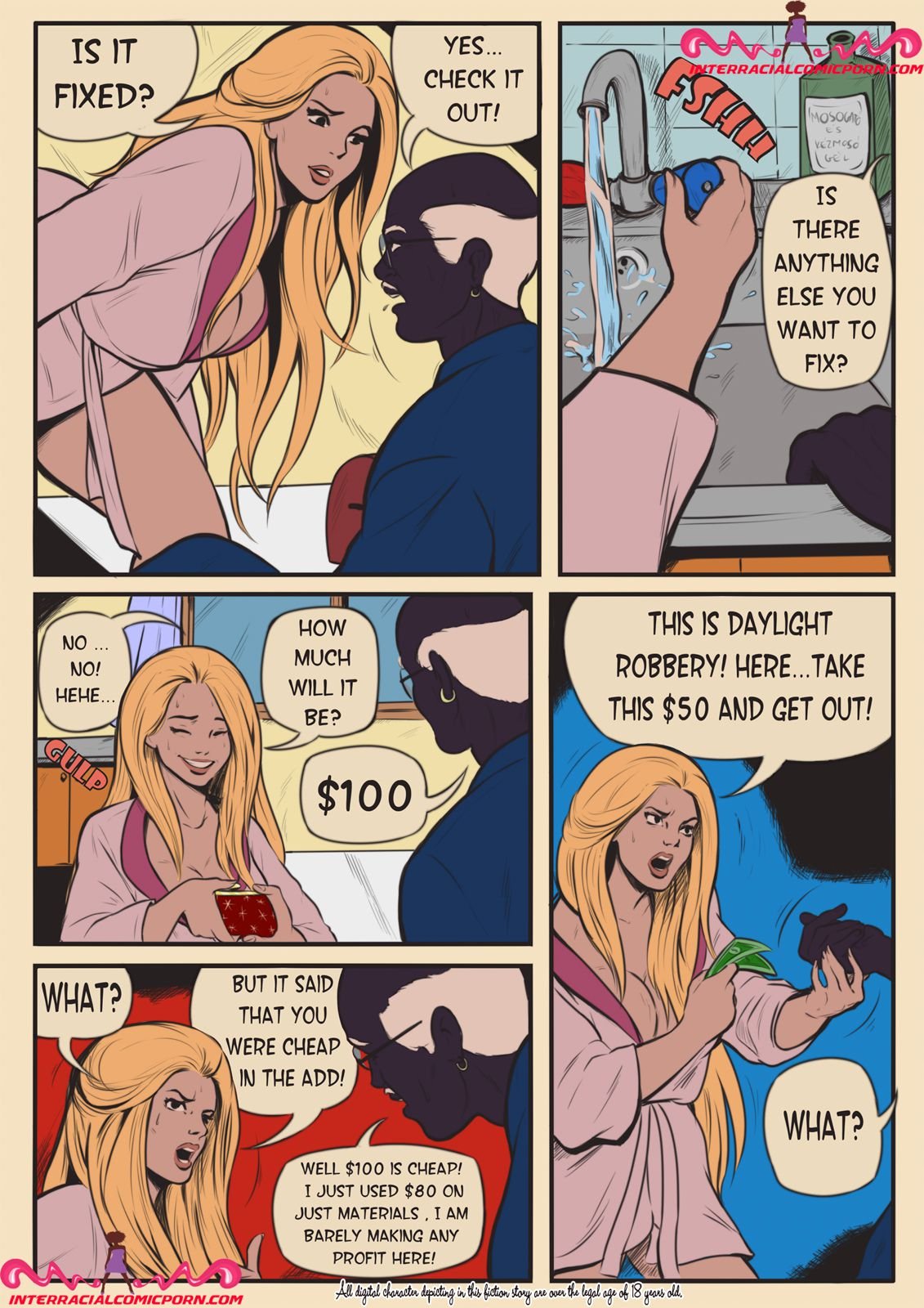 The Plumber [InterracialComicPorn] 1 . The Plumber  - Chapter 1 [InterracialComicPorn] – page 6